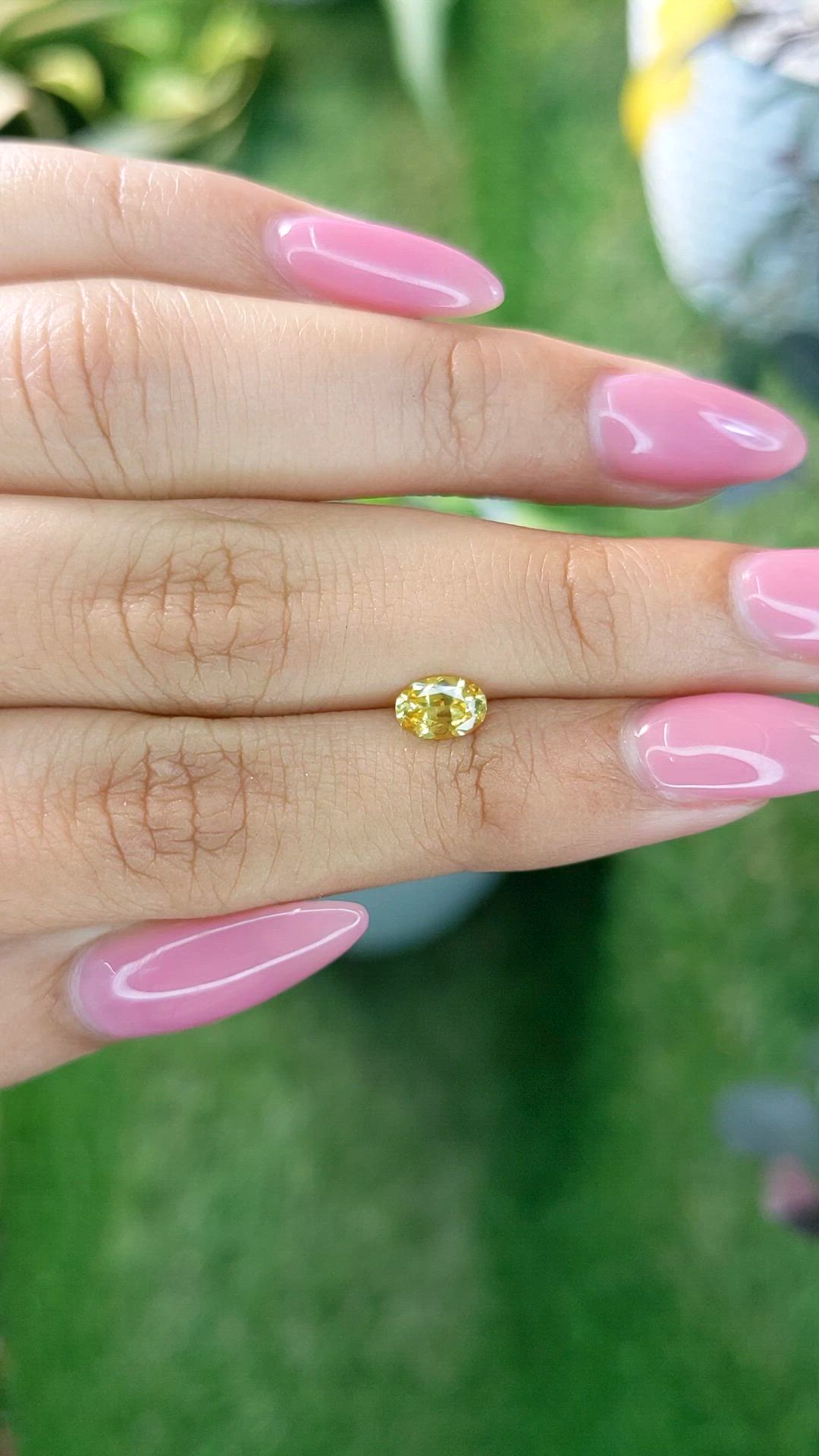 0.67 Ct. Yellow Sapphire from Ceylon (Sri Lanka) Size Video