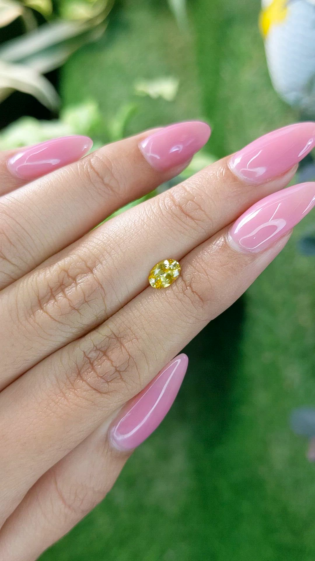 0.67 Ct. Yellow Sapphire from Ceylon (Sri Lanka) Size Video