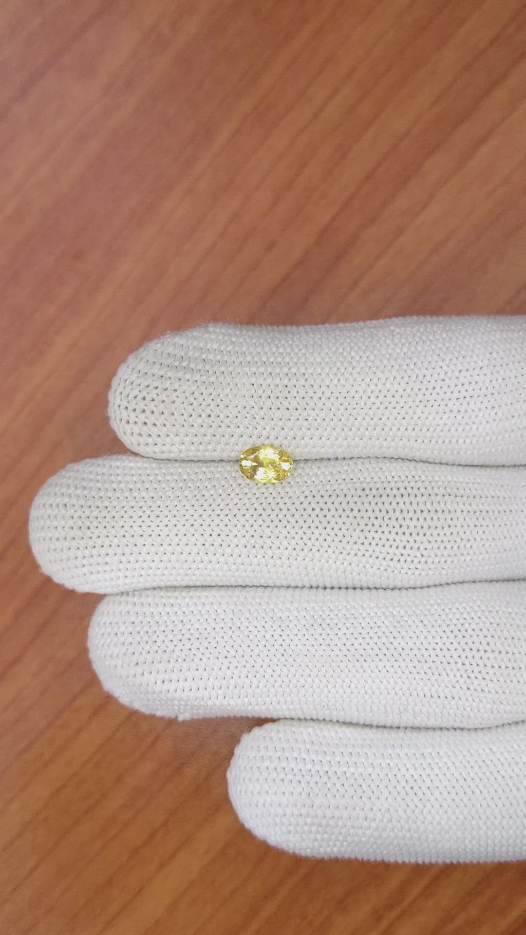 0.67 Ct. Yellow Sapphire from Ceylon (Sri Lanka) Size Video