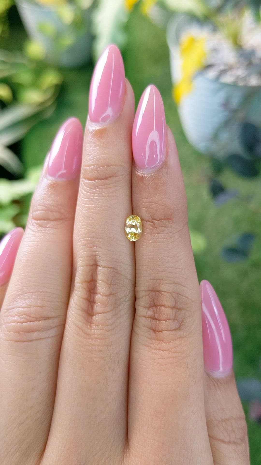 0.59 Ct. Yellow Sapphire from Ceylon (Sri Lanka) Size Video