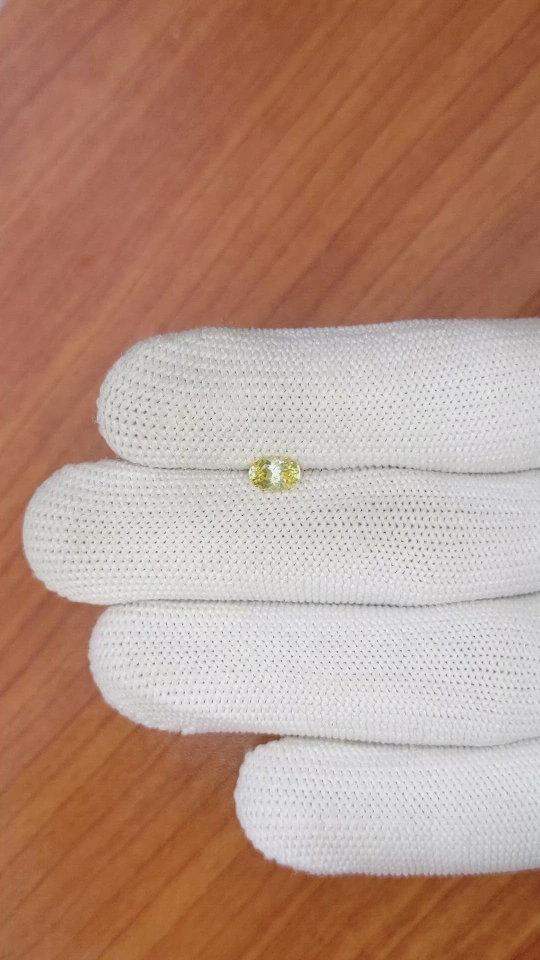 0.59 Ct. Yellow Sapphire from Ceylon (Sri Lanka) Size Video