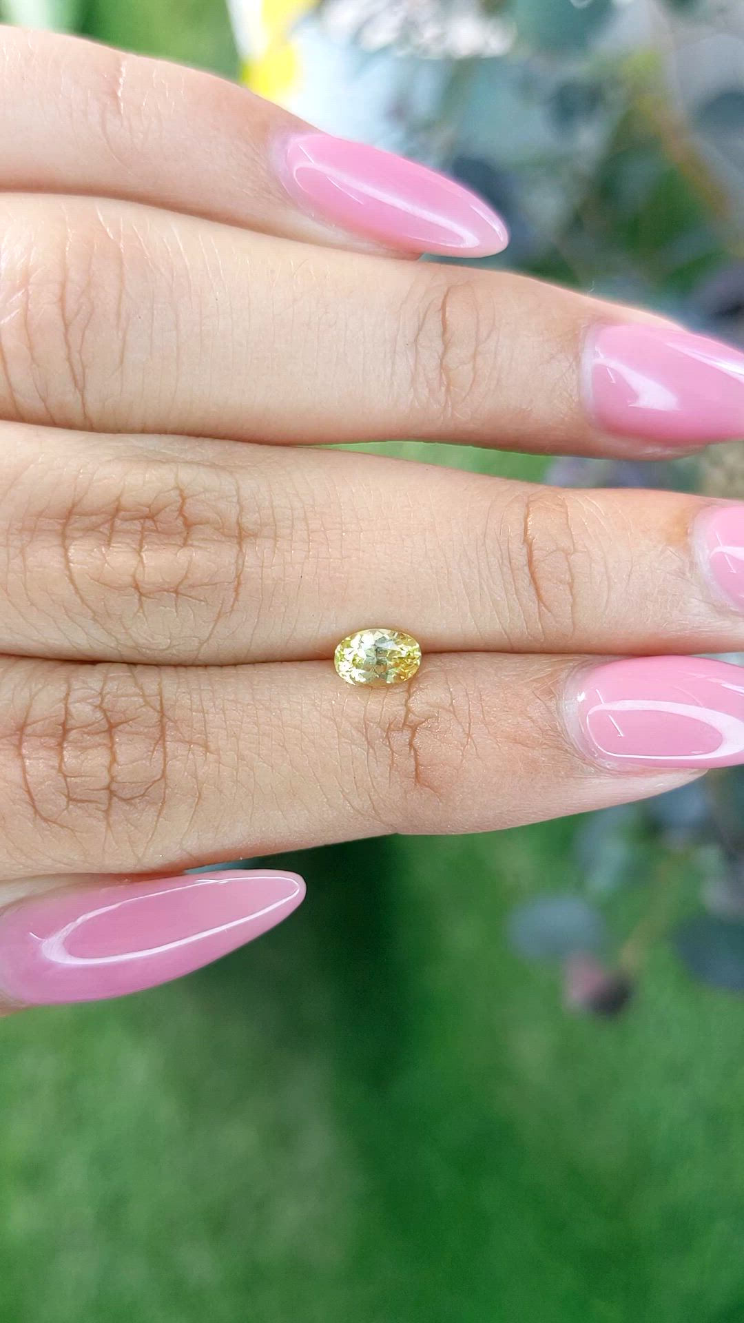 0.59 Ct. Yellow Sapphire from Ceylon (Sri Lanka) Size Video