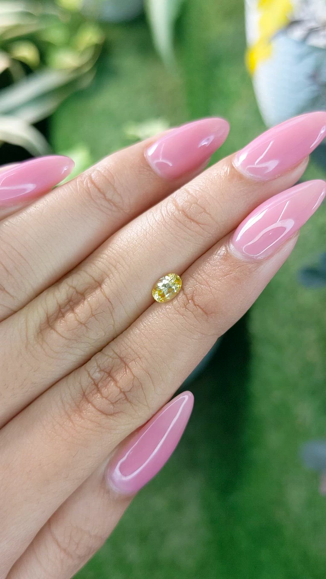 0.59 Ct. Yellow Sapphire from Ceylon (Sri Lanka) Size Video