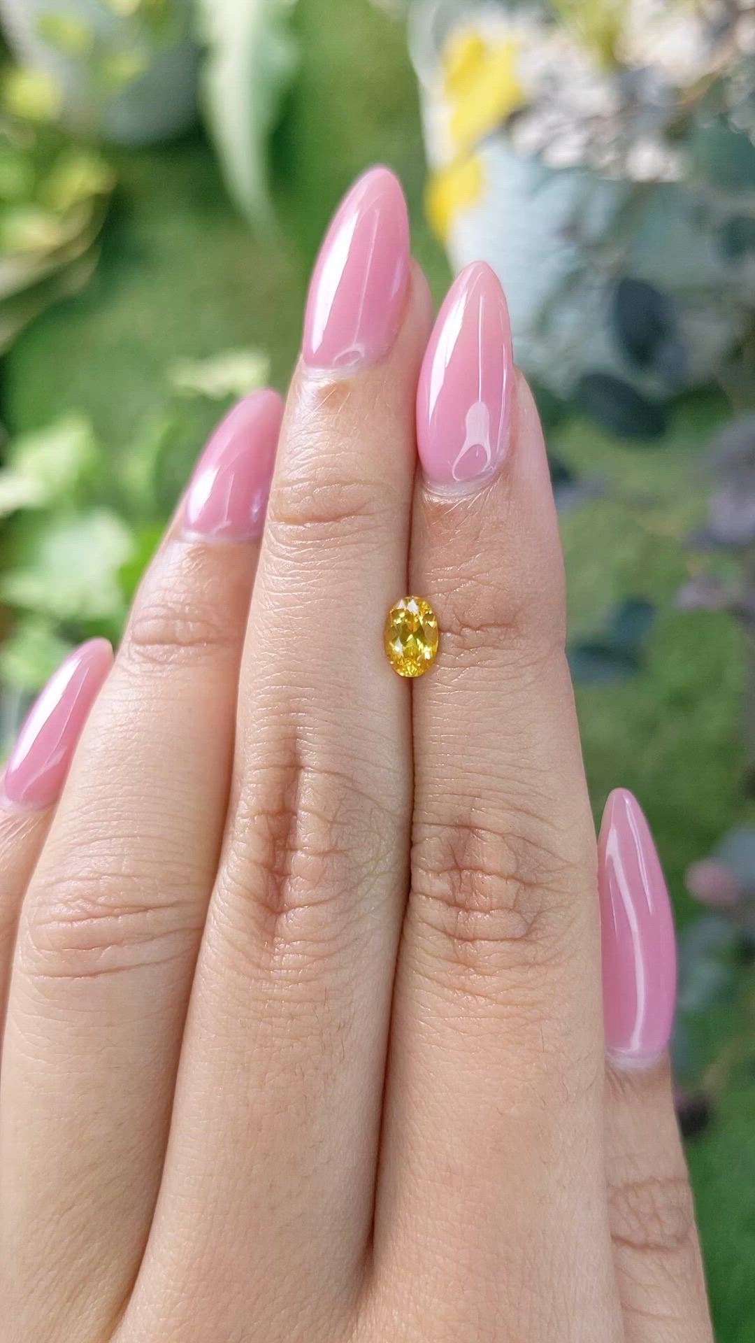 0.68 Ct. Yellow Sapphire from Ceylon (Sri Lanka) Size Video