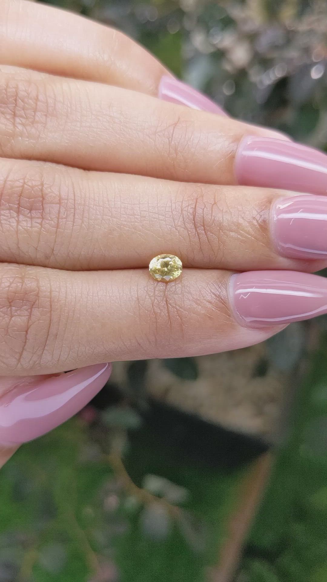 0.43 Ct. Yellow Sapphire from Ceylon (Sri Lanka) Size Video