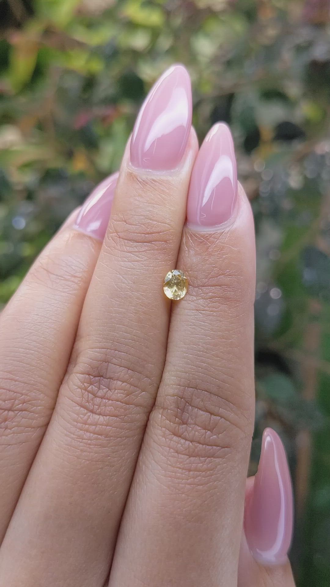 0.43 Ct. Yellow Sapphire from Ceylon (Sri Lanka) Size Video