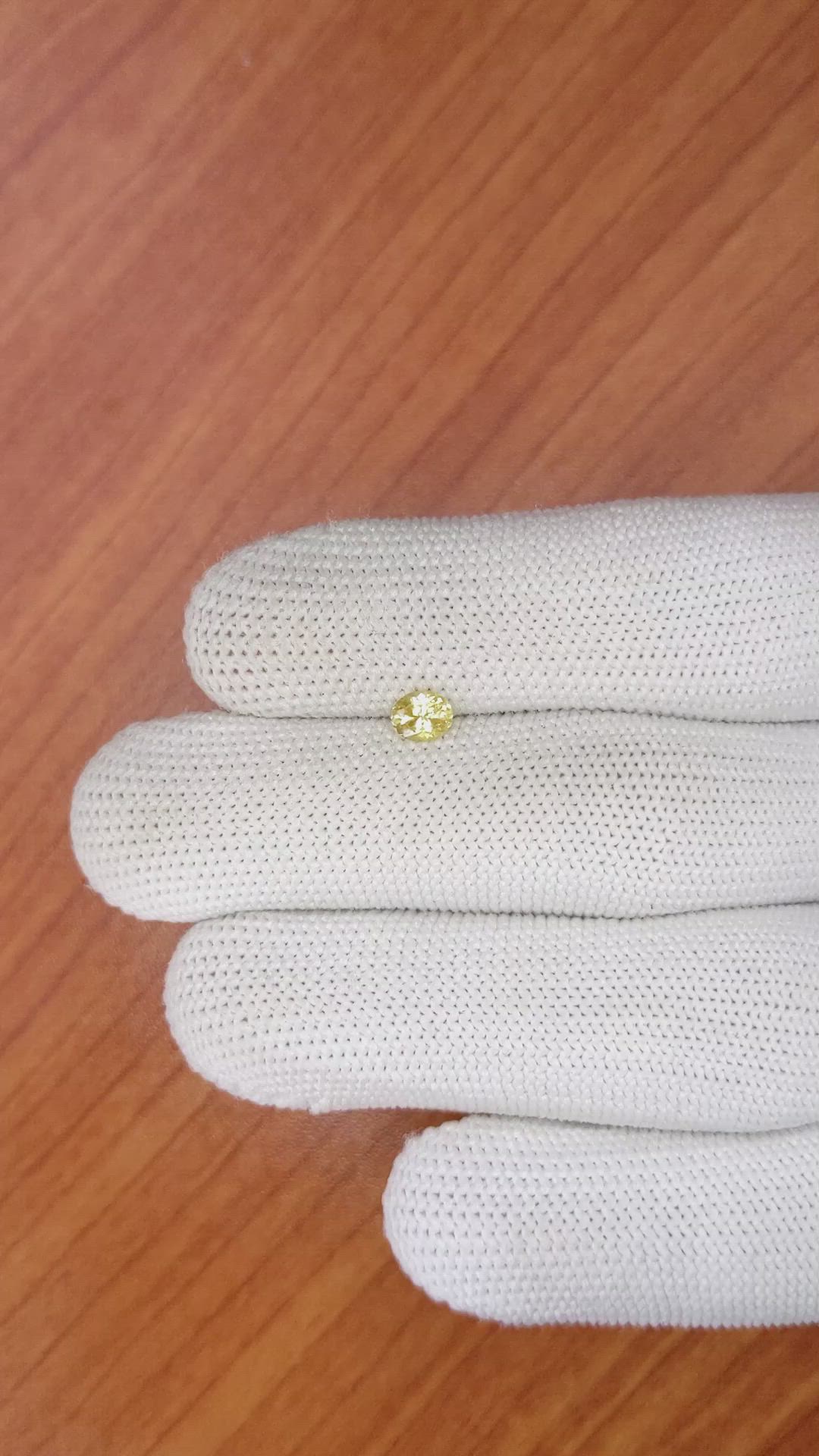 0.43 Ct. Yellow Sapphire from Ceylon (Sri Lanka) Size Video