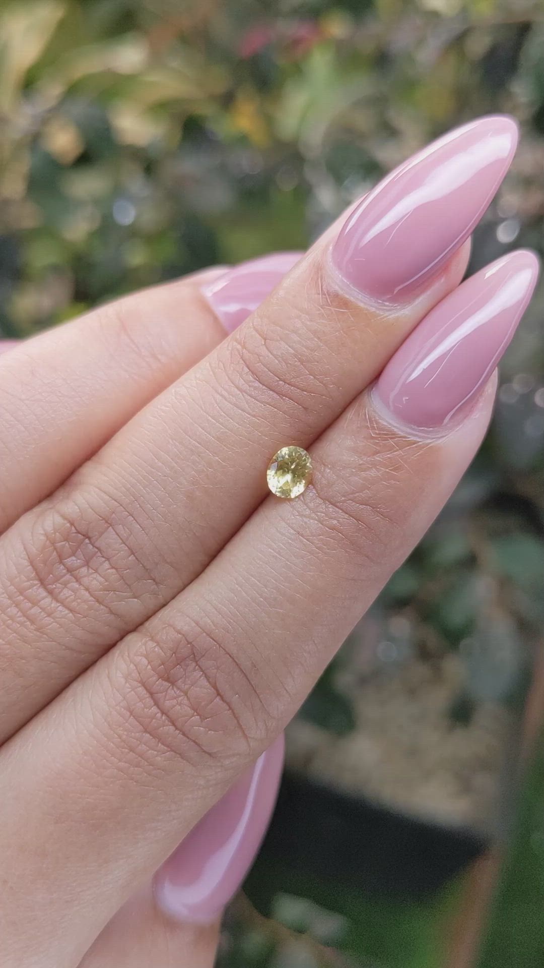 0.43 Ct. Yellow Sapphire from Ceylon (Sri Lanka) Size Video