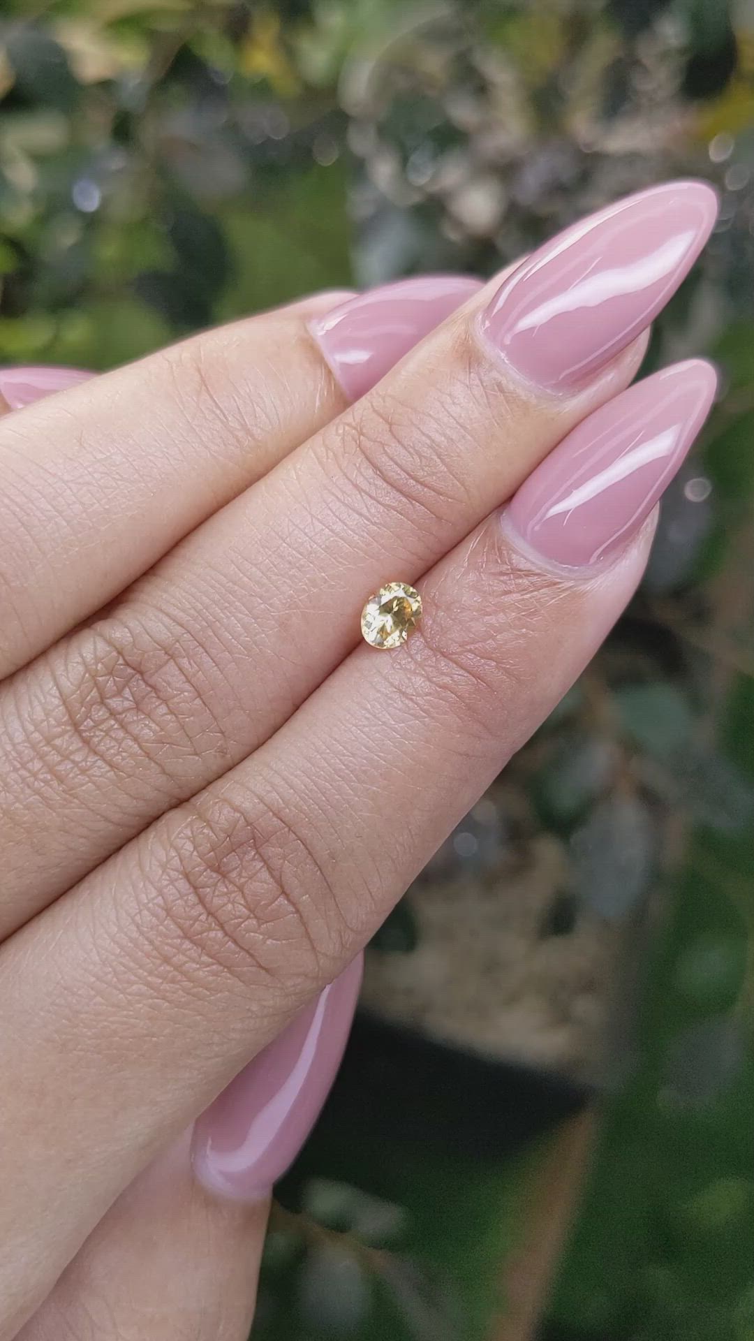 0.39 Ct. Yellow Sapphire from Ceylon (Sri Lanka) Size Video