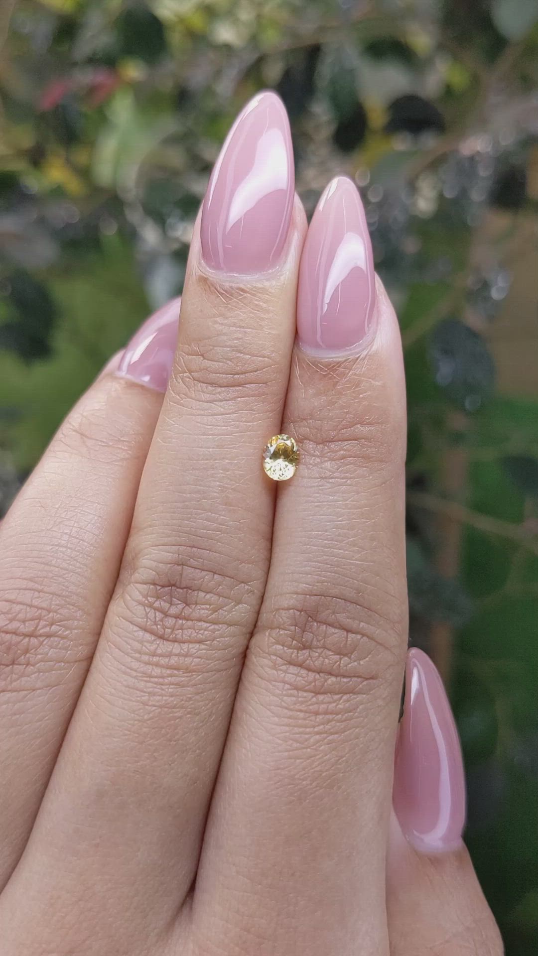 0.39 Ct. Yellow Sapphire from Ceylon (Sri Lanka) Size Video