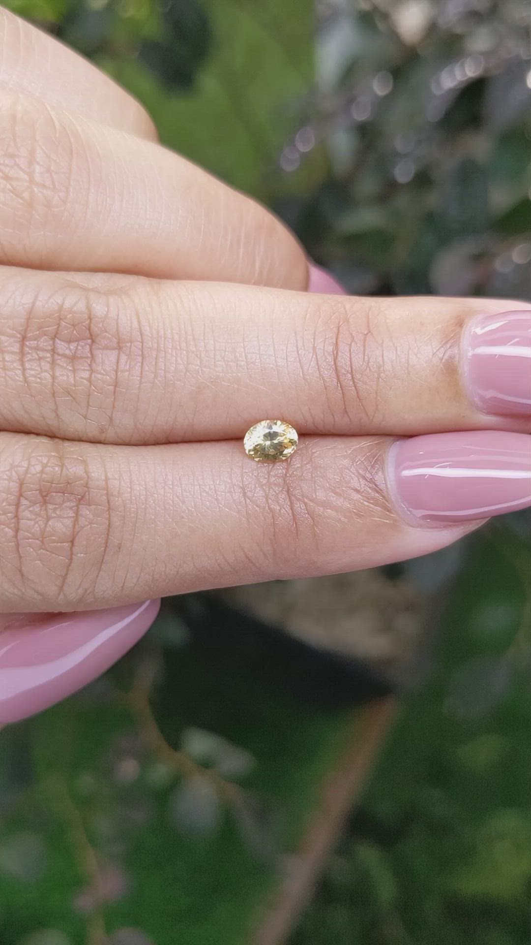 0.39 Ct. Yellow Sapphire from Ceylon (Sri Lanka) Size Video