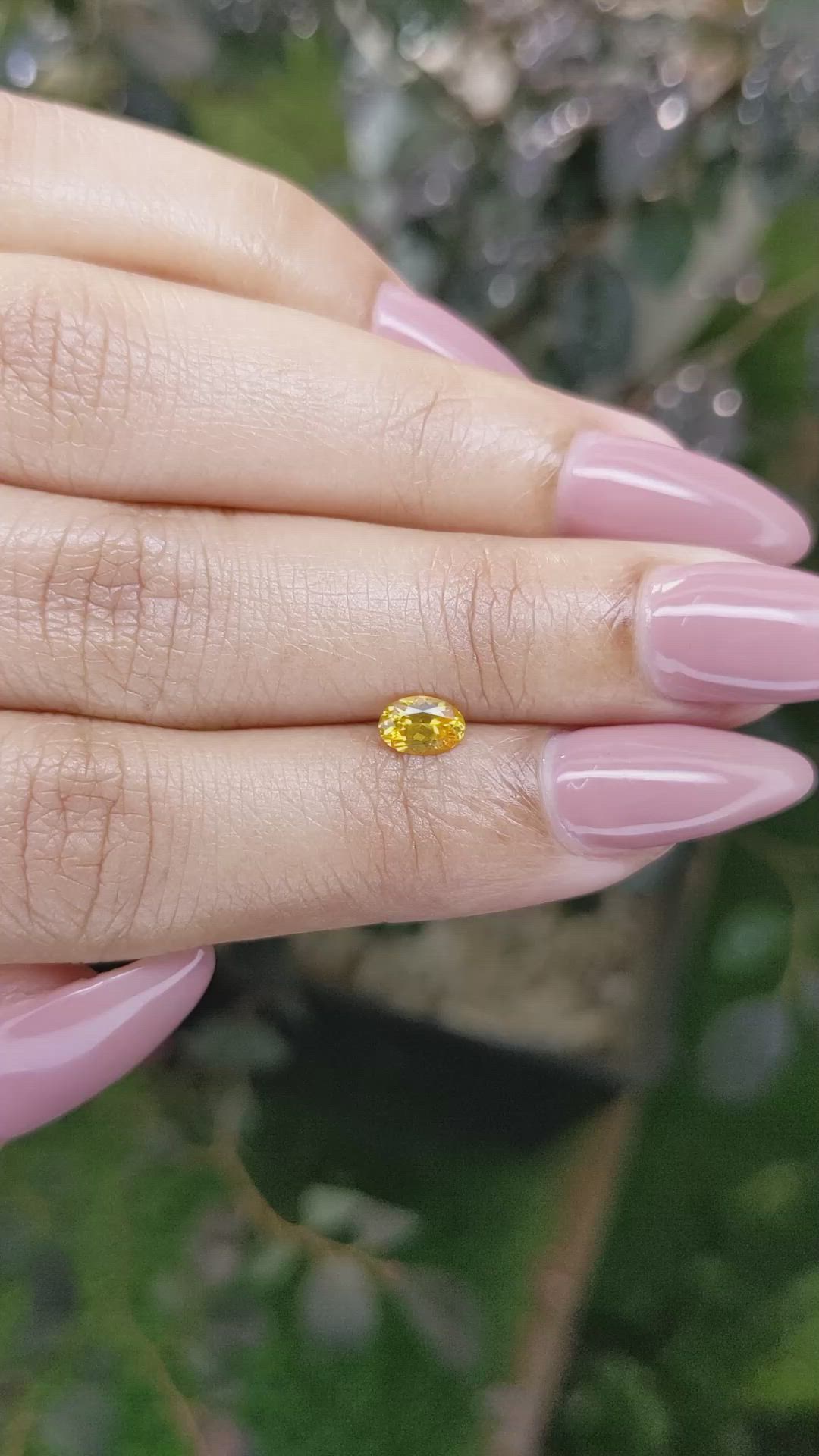 0.48 Ct. Yellow Sapphire from Ceylon (Sri Lanka) Size Video