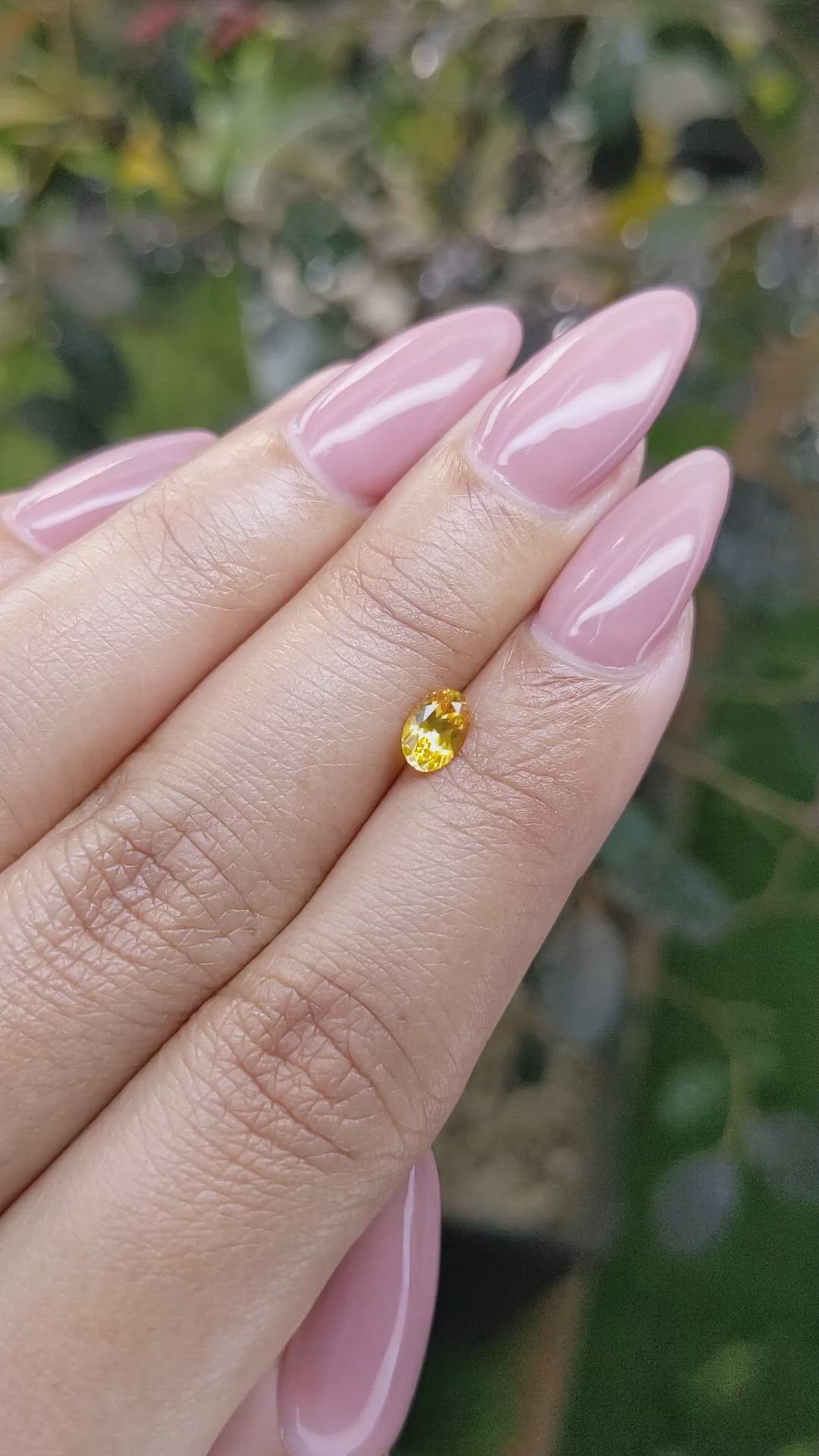 0.48 Ct. Yellow Sapphire from Ceylon (Sri Lanka) Size Video