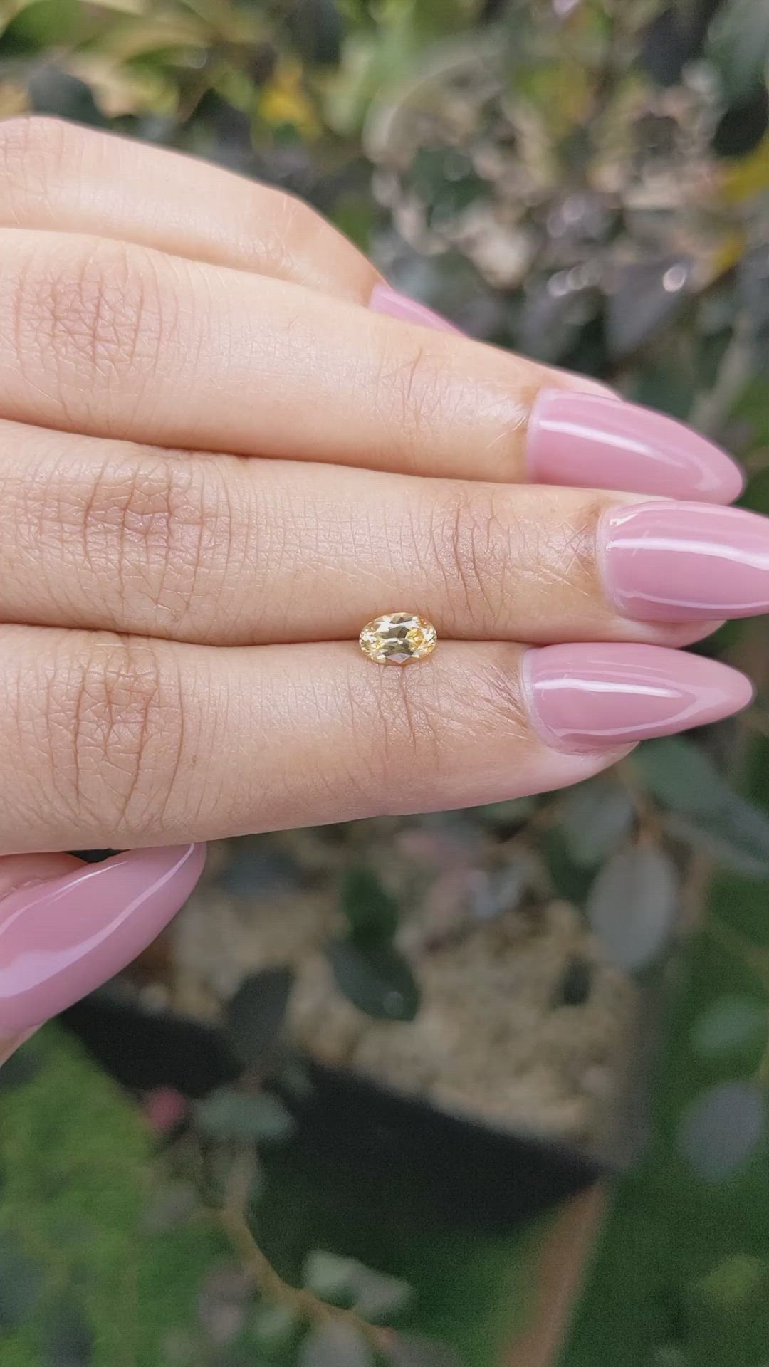 0.49 Ct. Yellow Sapphire from Ceylon (Sri Lanka) Size Video
