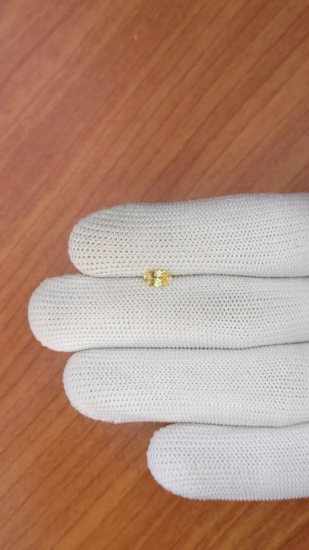 0.49 Ct. Yellow Sapphire from Ceylon (Sri Lanka) Size Video