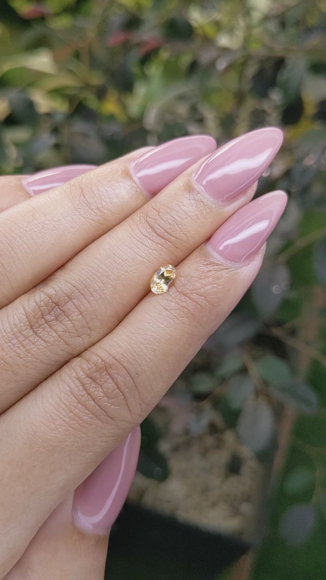 0.49 Ct. Yellow Sapphire from Ceylon (Sri Lanka) Size Video