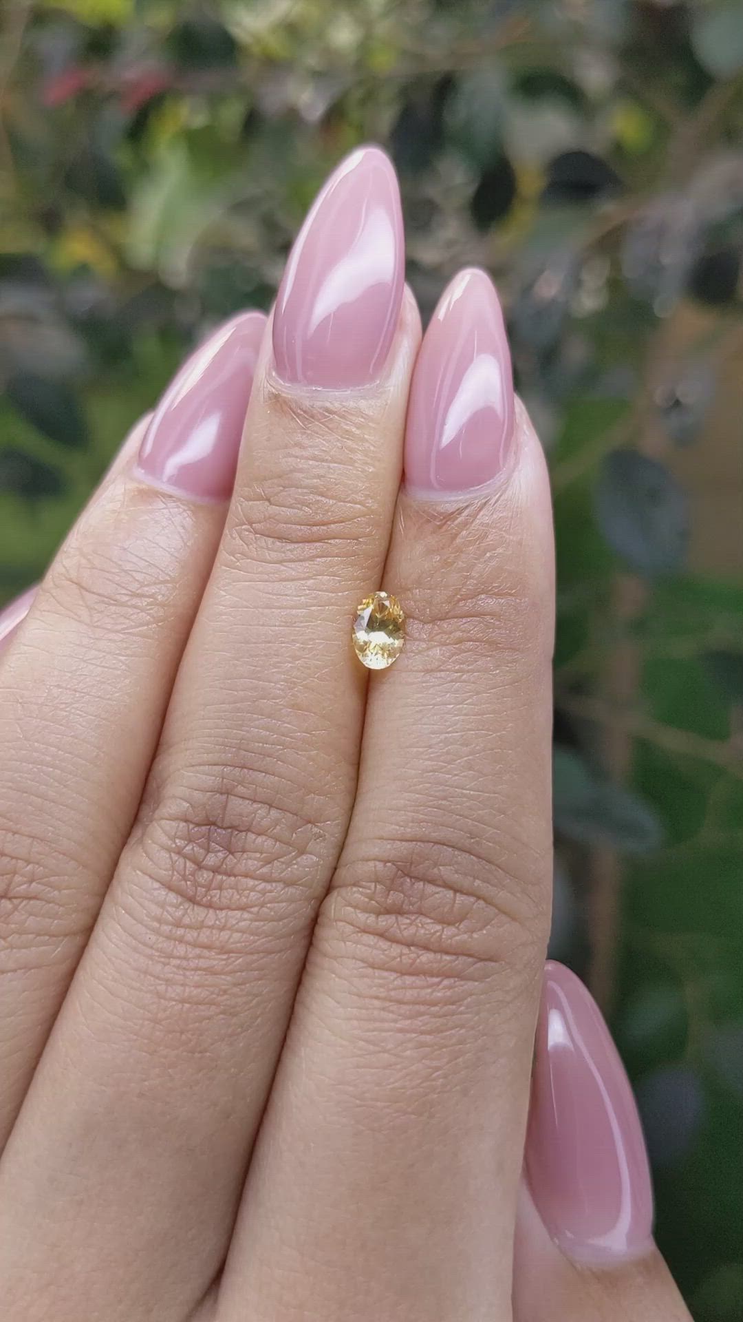 0.49 Ct. Yellow Sapphire from Ceylon (Sri Lanka) Size Video