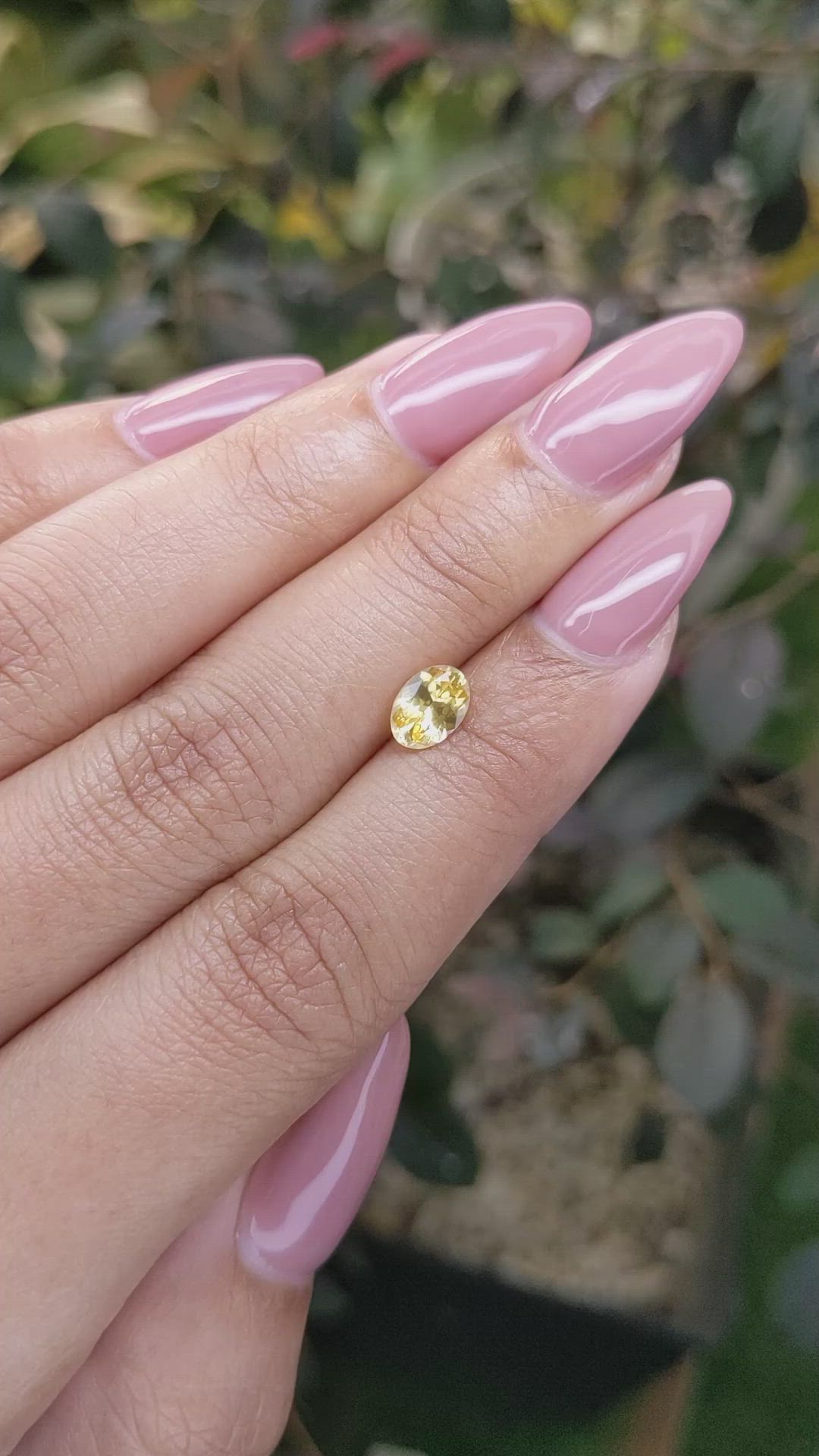 0.83 Ct. Yellow Sapphire from Ceylon (Sri Lanka) Size Video