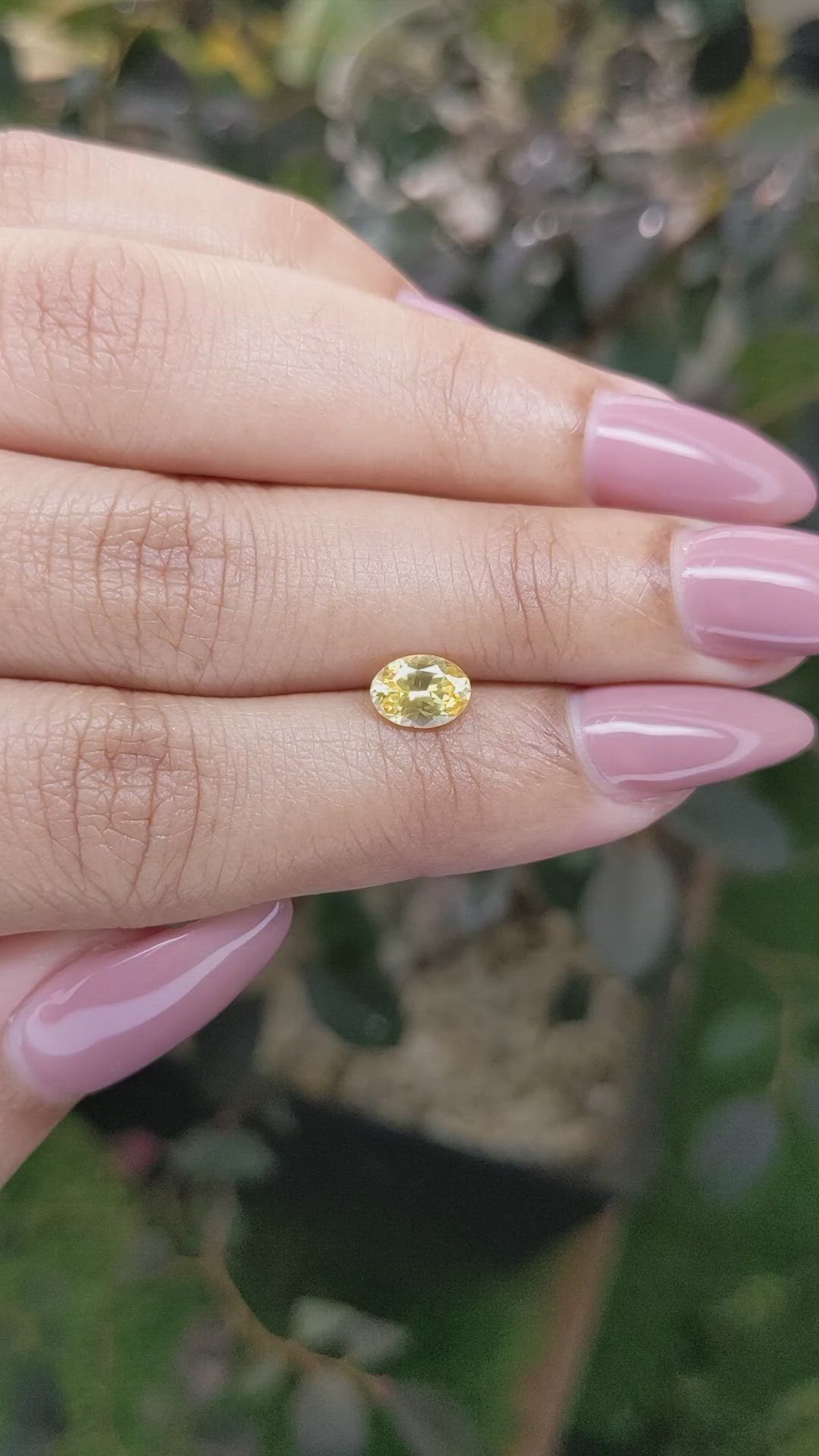 0.83 Ct. Yellow Sapphire from Ceylon (Sri Lanka) Size Video