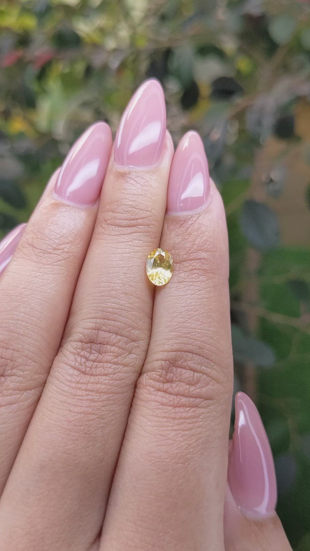 0.83 Ct. Yellow Sapphire from Ceylon (Sri Lanka) Size Video