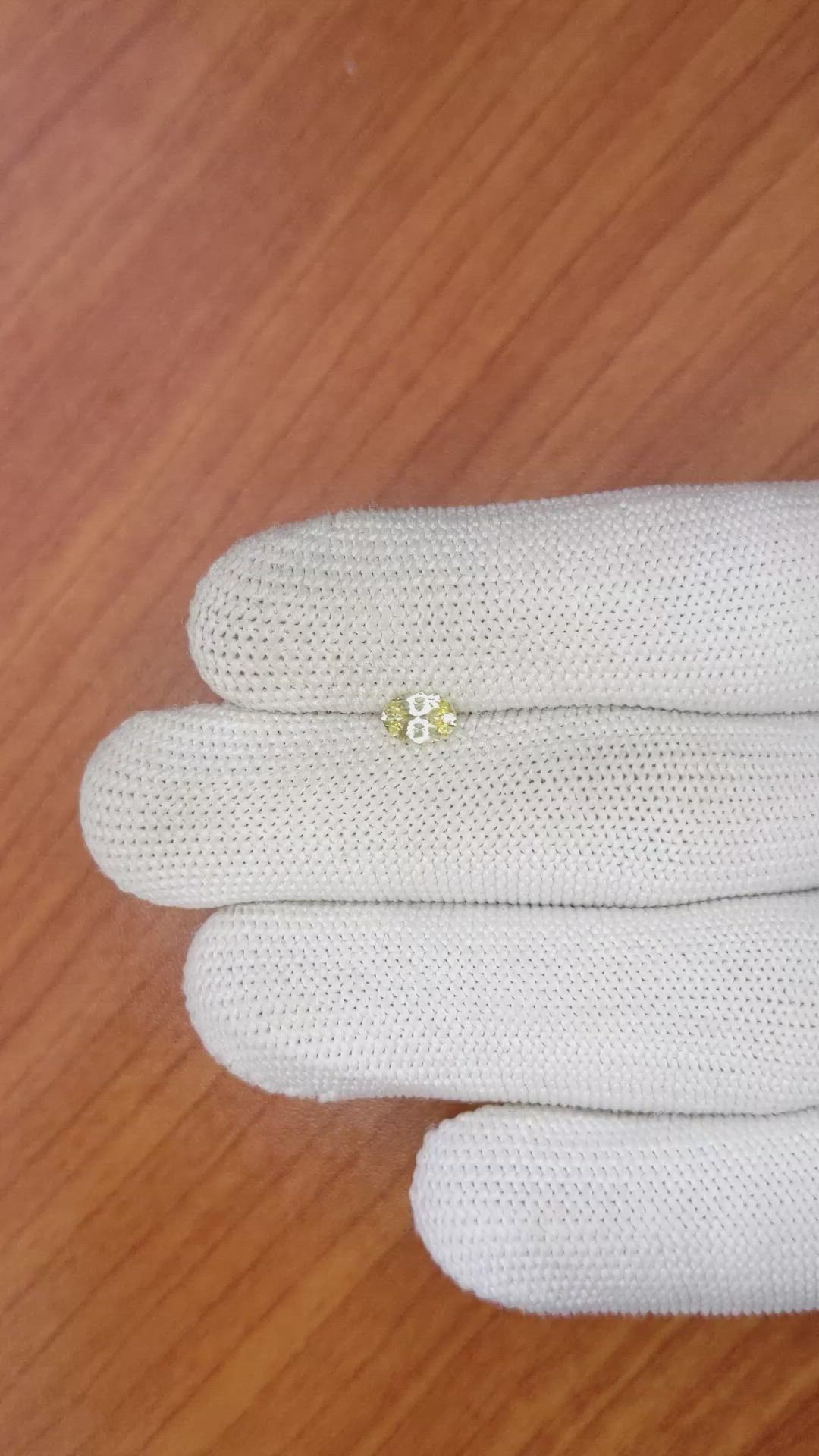 0.50 Ct. Yellow Sapphire from Ceylon (Sri Lanka) Size Video