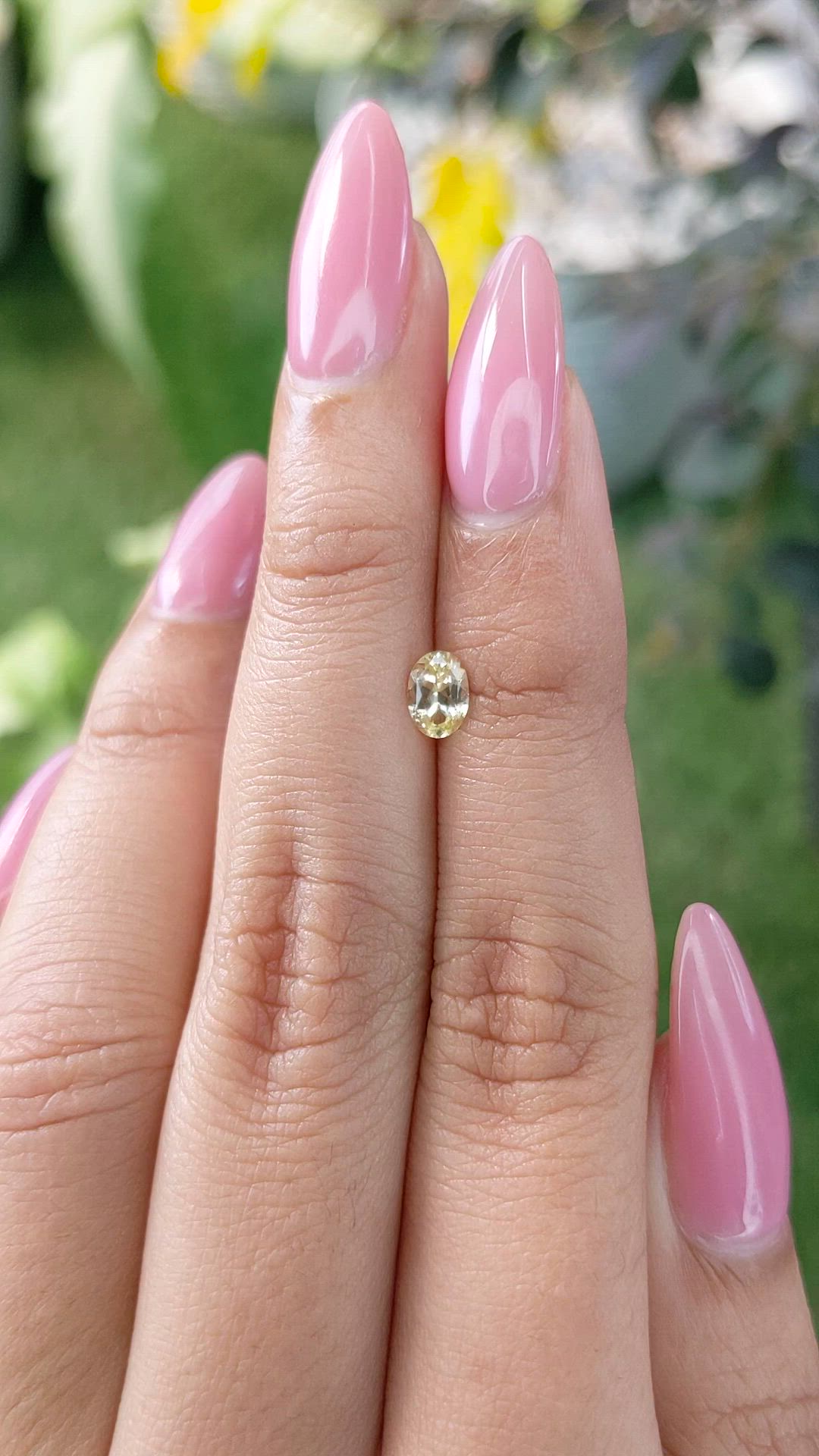 0.50 Ct. Yellow Sapphire from Ceylon (Sri Lanka) Size Video
