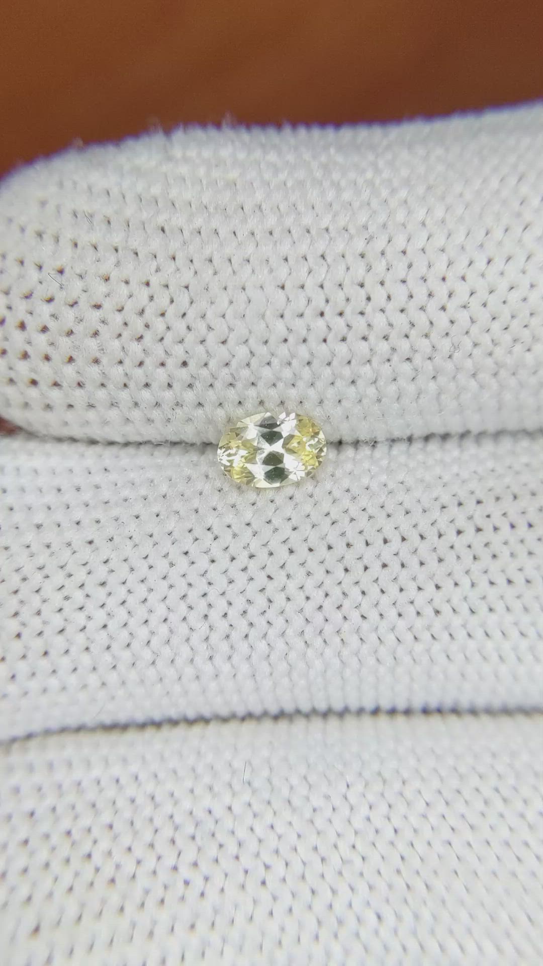 0.50 Ct. Yellow Sapphire from Ceylon (Sri Lanka) Size Video