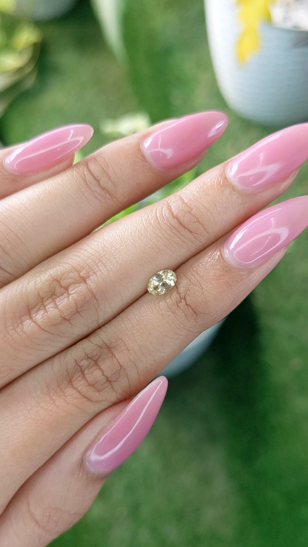 0.50 Ct. Yellow Sapphire from Ceylon (Sri Lanka) Size Video