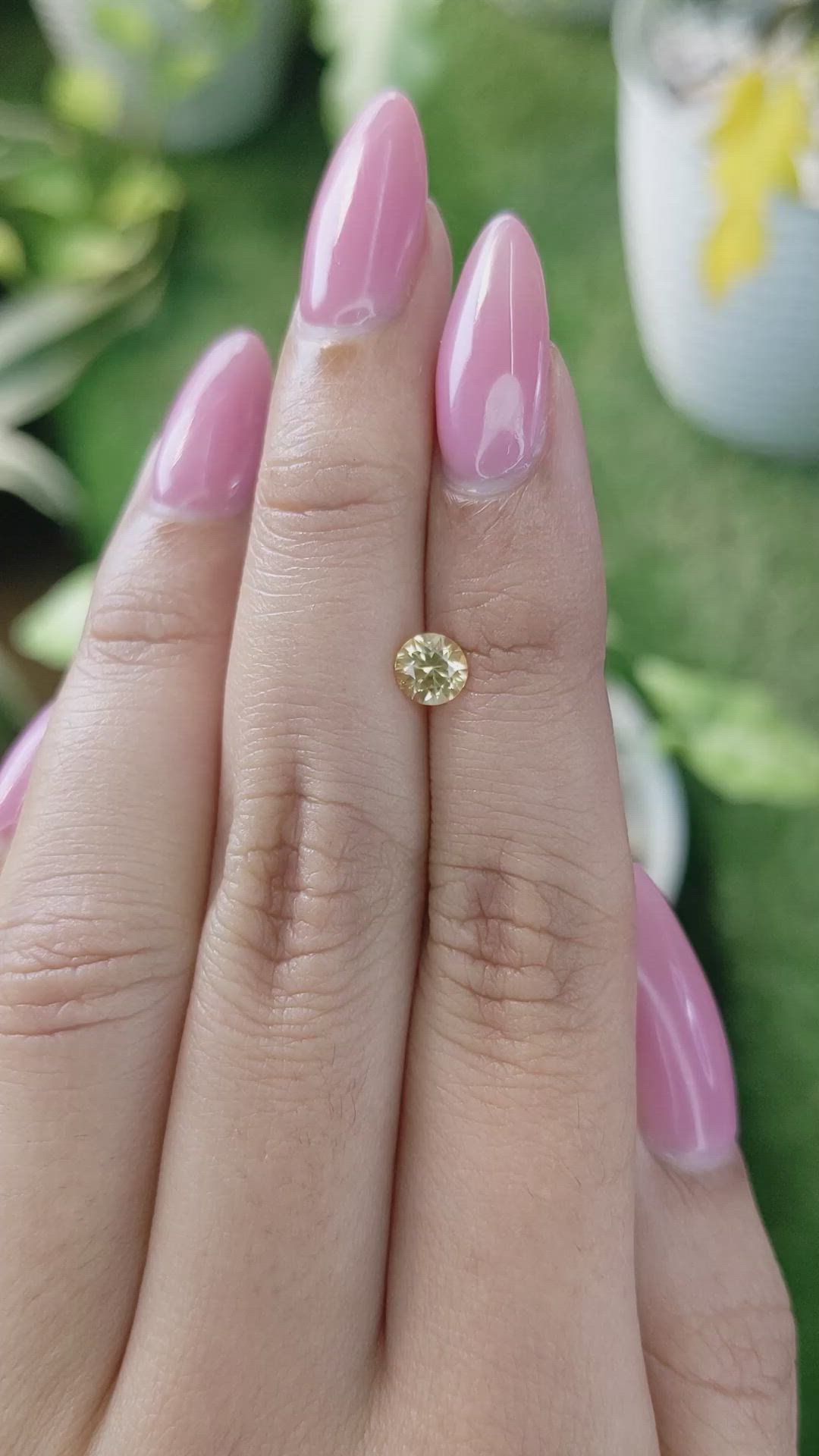 0.68 Ct. Yellow Sapphire from Ceylon (Sri Lanka) Size Video