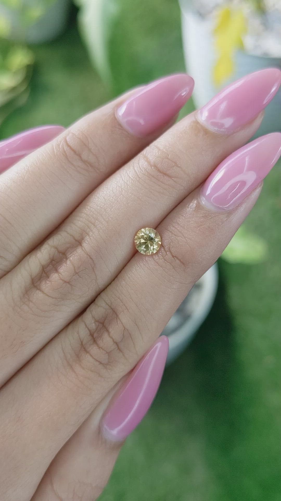 0.68 Ct. Yellow Sapphire from Ceylon (Sri Lanka) Size Video