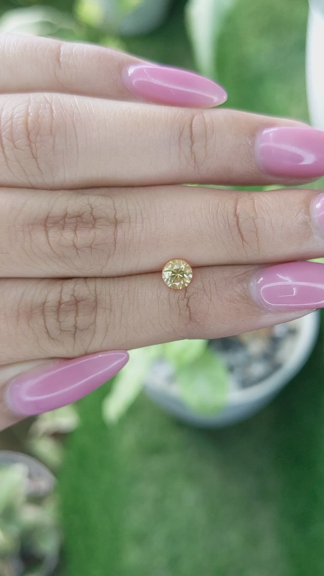0.68 Ct. Yellow Sapphire from Ceylon (Sri Lanka) Size Video