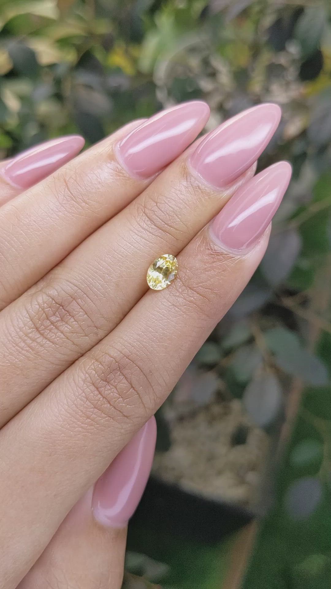 0.92 Ct. Yellow Sapphire from Ceylon (Sri Lanka) Size Video