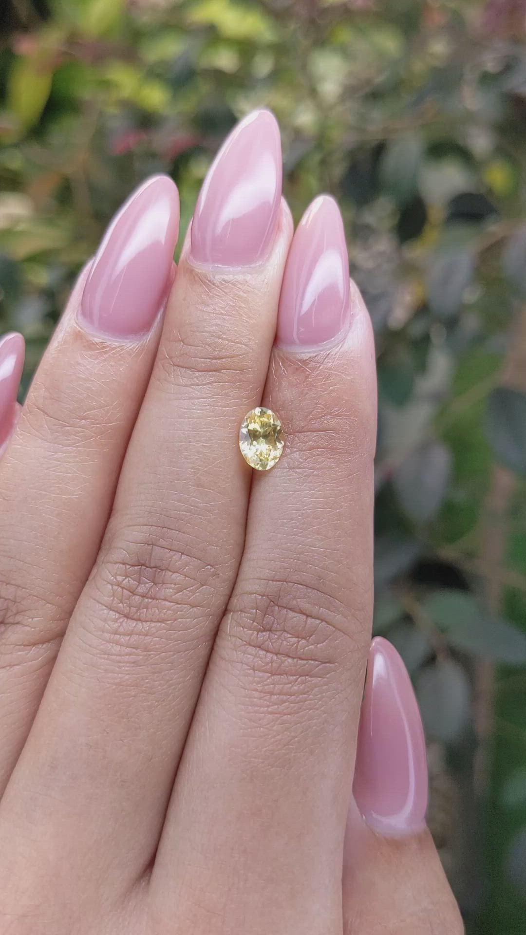 0.92 Ct. Yellow Sapphire from Ceylon (Sri Lanka) Size Video