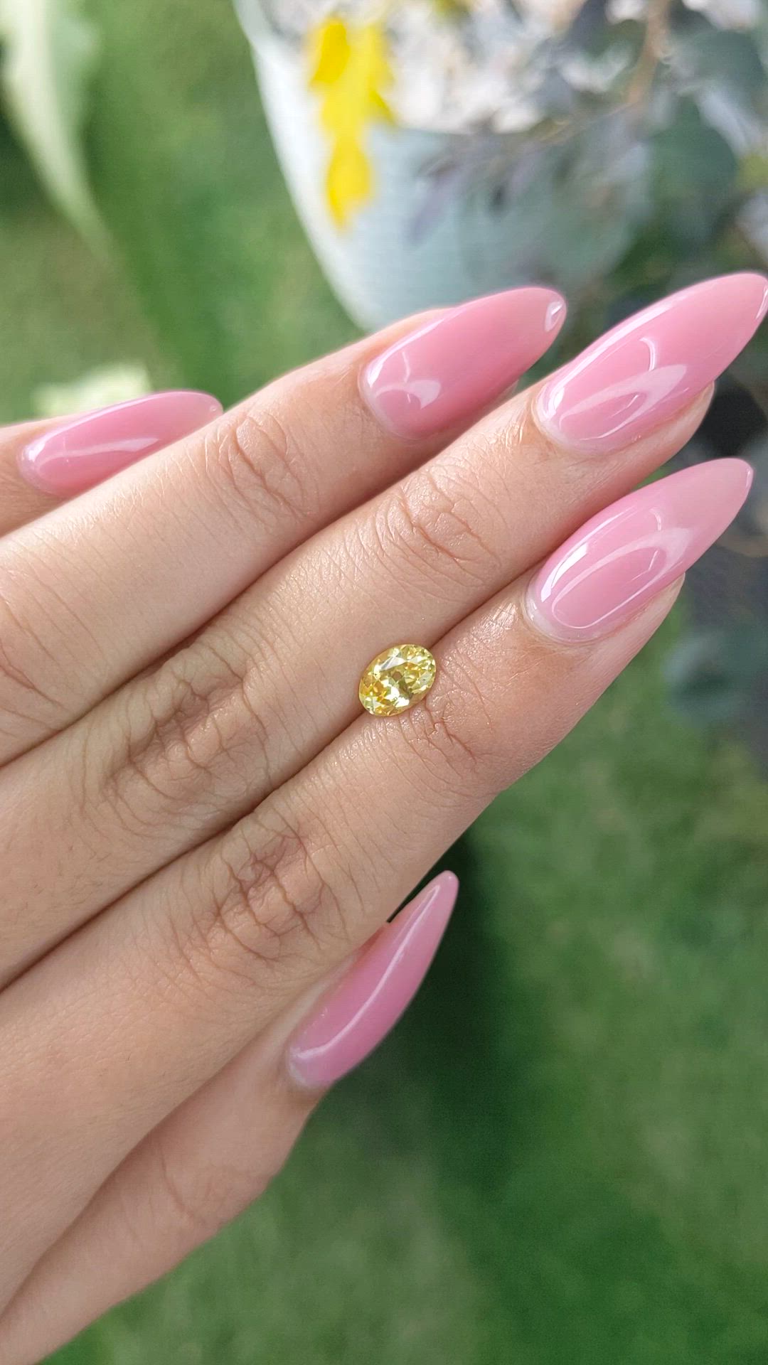 0.93 Ct. Yellow Sapphire from Ceylon (Sri Lanka) Size Video