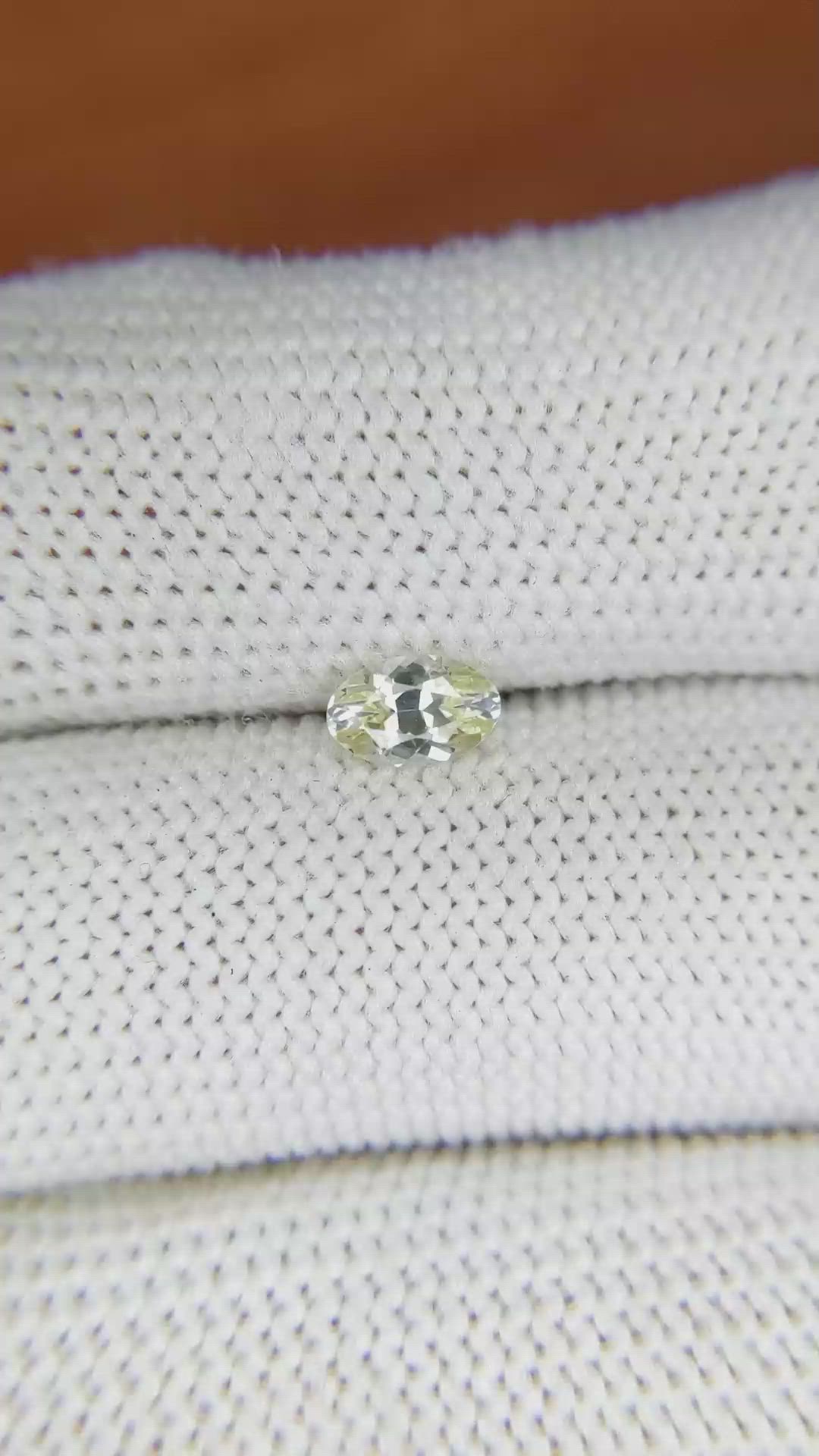 0.48 Ct. Yellow Sapphire from Ceylon (Sri Lanka) Size Video