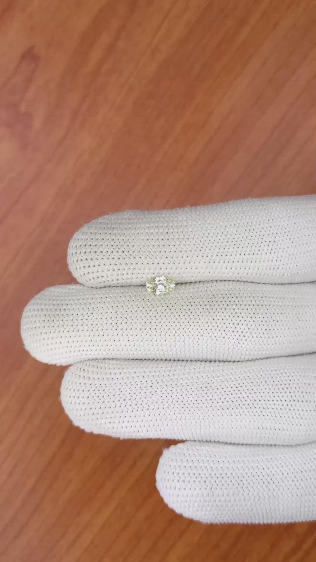 0.48 Ct. Yellow Sapphire from Ceylon (Sri Lanka) Size Video