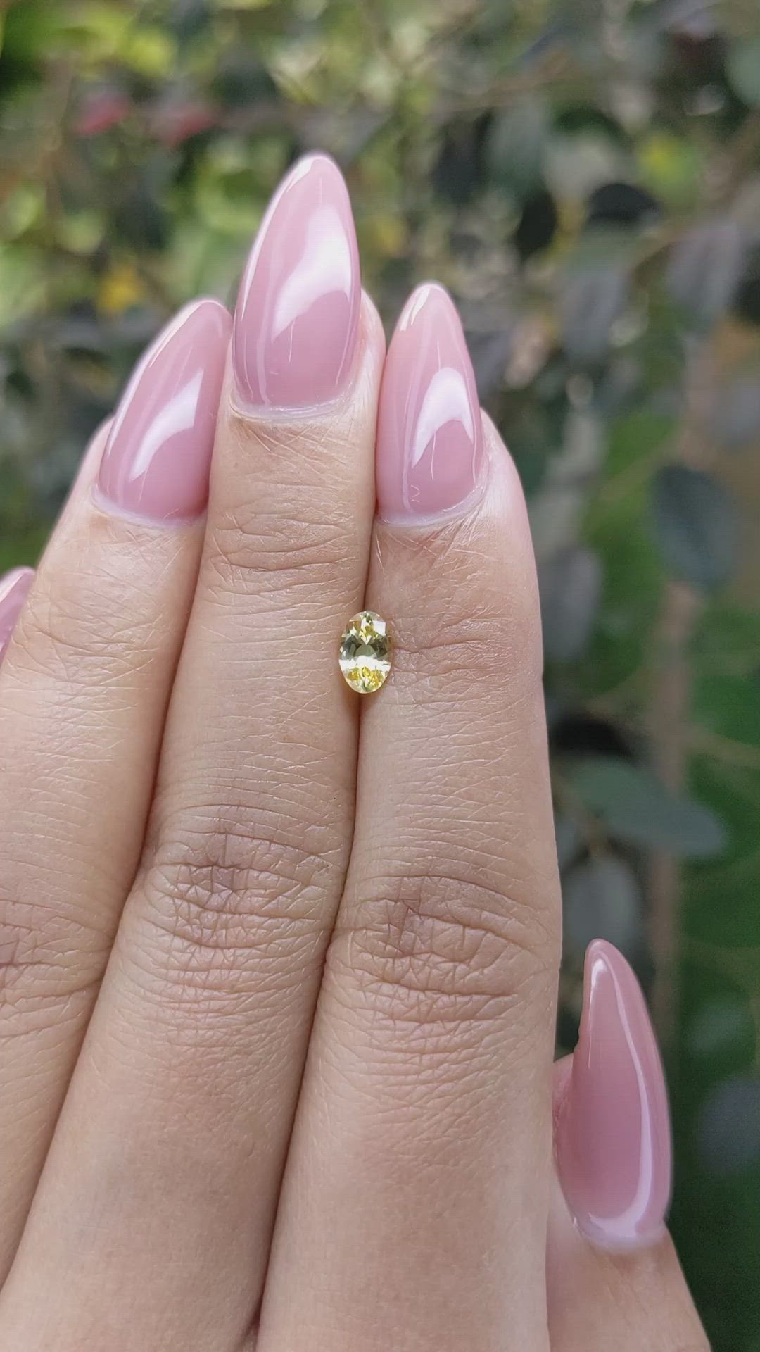 0.52 Ct. Yellow Sapphire from Ceylon (Sri Lanka) Size Video