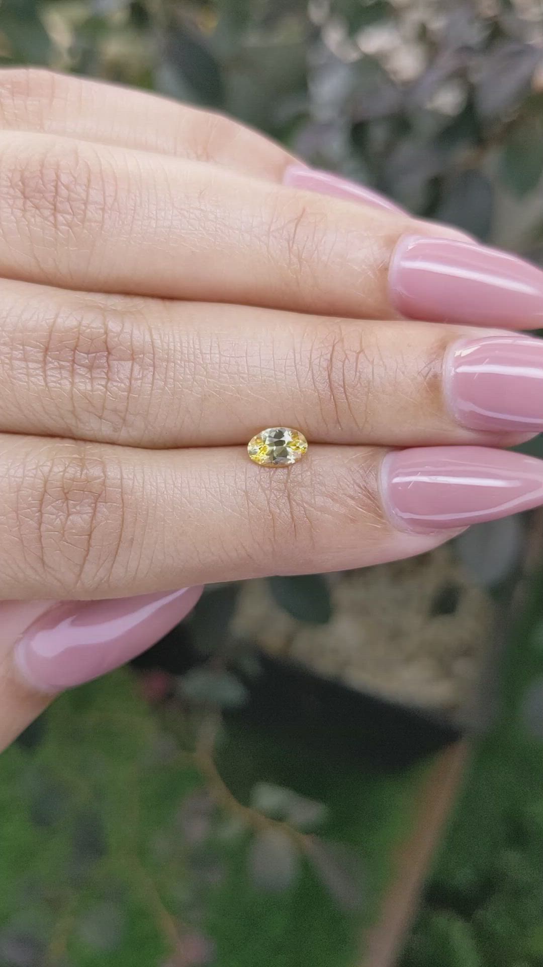 0.52 Ct. Yellow Sapphire from Ceylon (Sri Lanka) Size Video