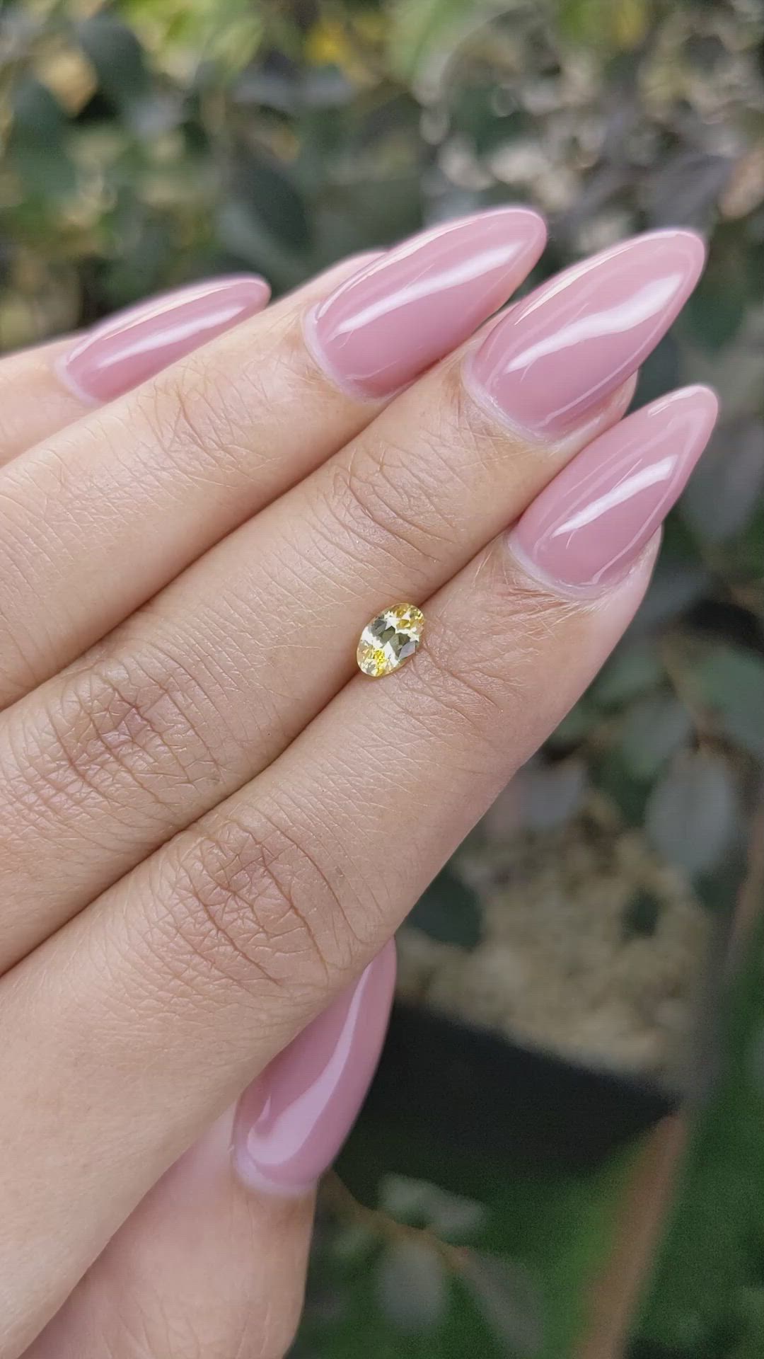 0.52 Ct. Yellow Sapphire from Ceylon (Sri Lanka) Size Video