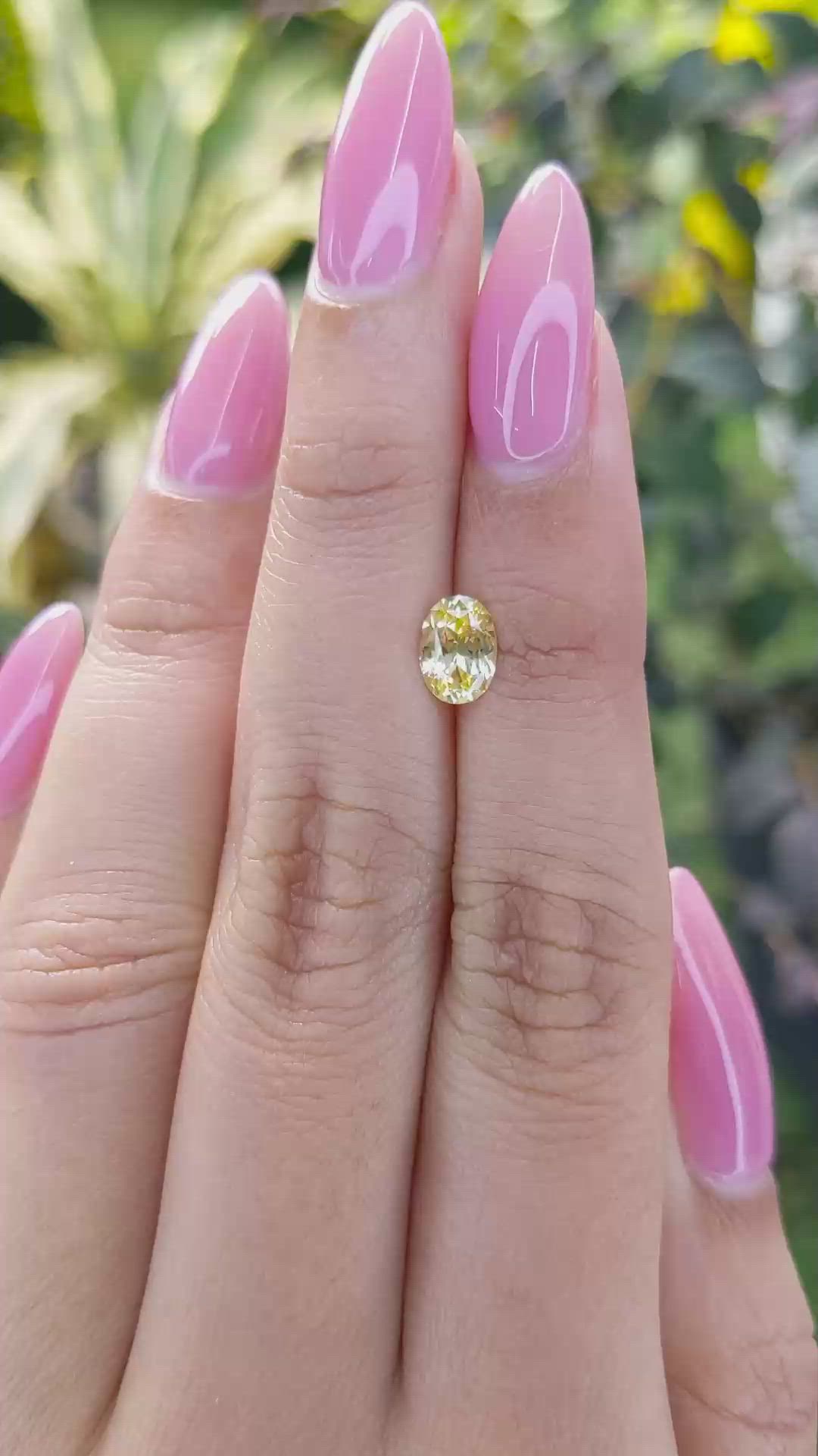 0.89 Ct. Yellow Sapphire from Ceylon (Sri Lanka) Size Video