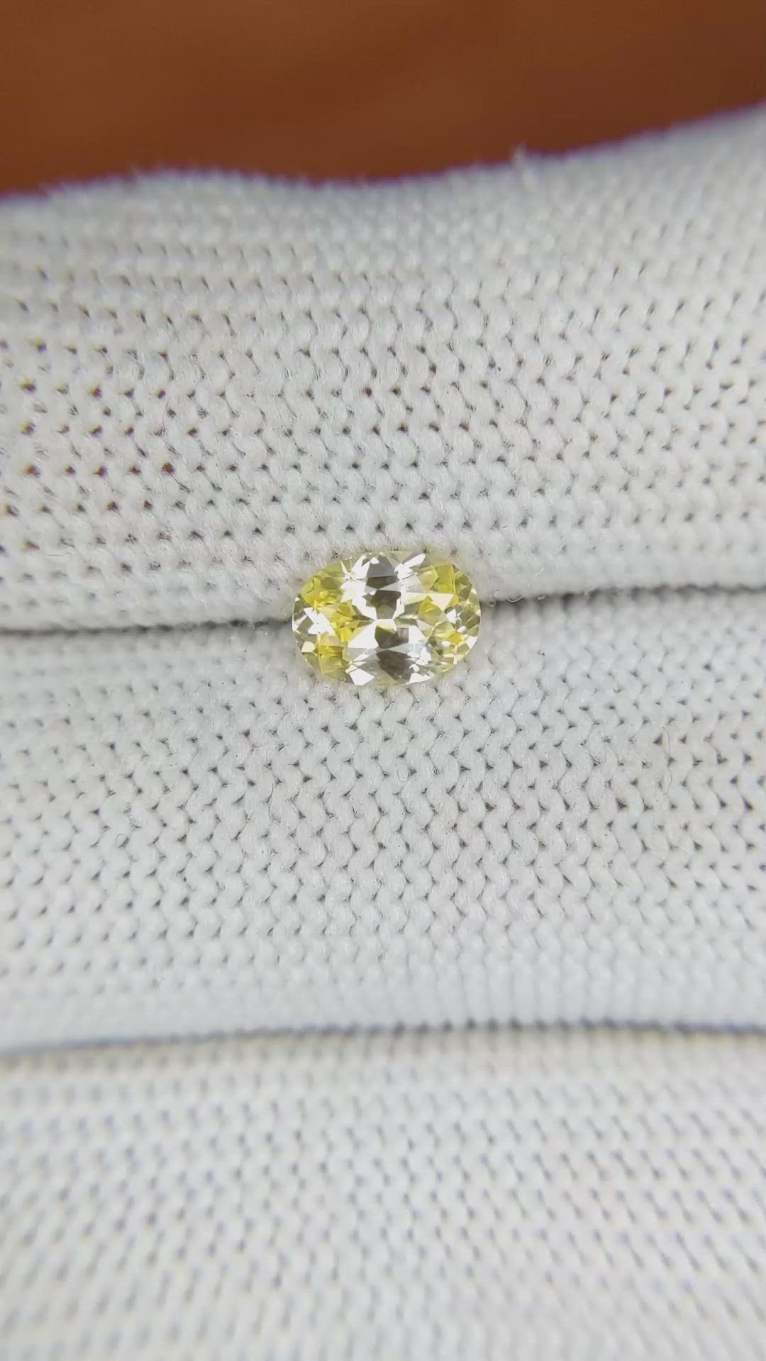 0.89 Ct. Yellow Sapphire from Ceylon (Sri Lanka) Size Video