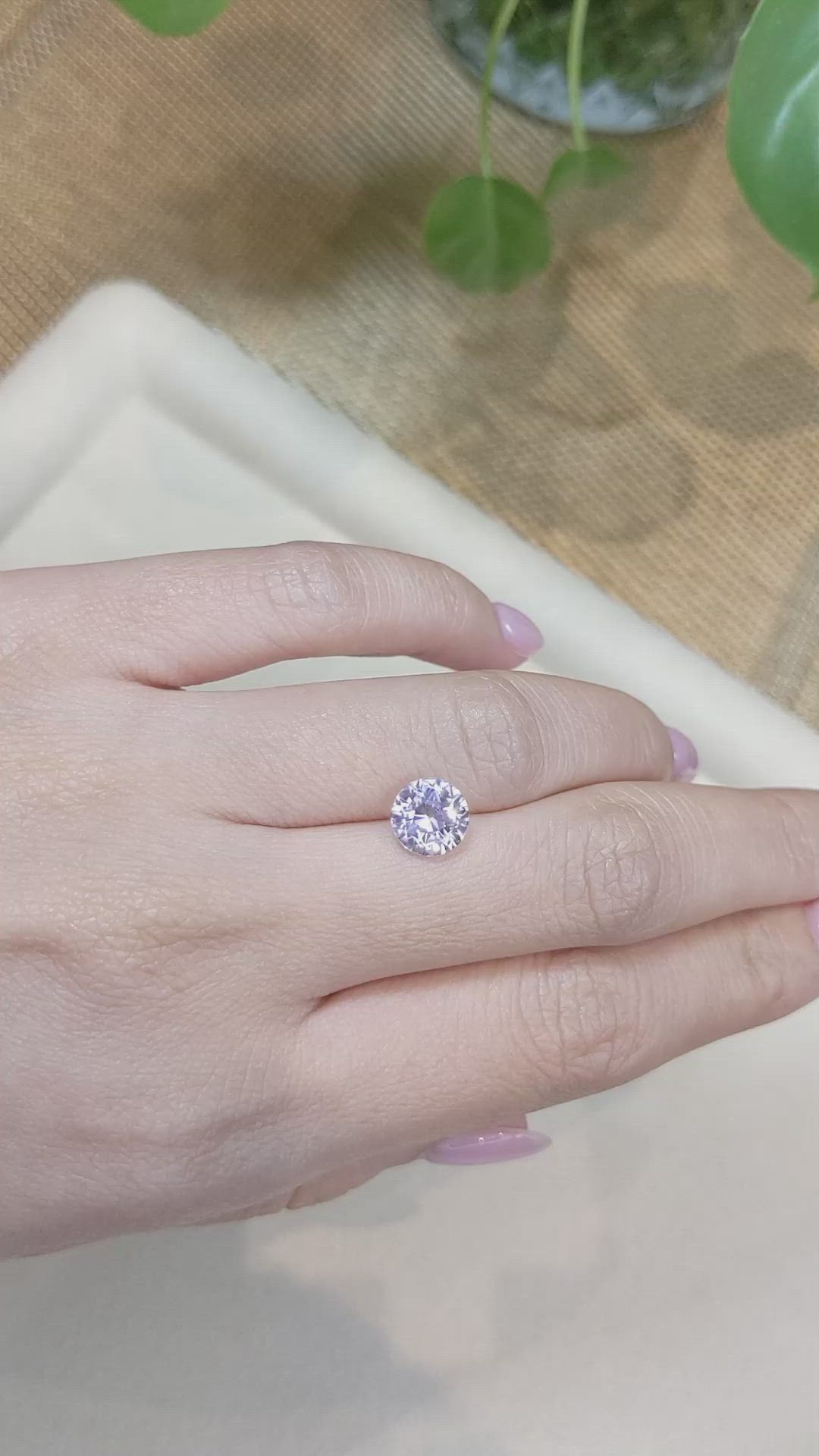 3.01 Ct. Purple Sapphire from Ceylon (Sri Lanka) Size Video