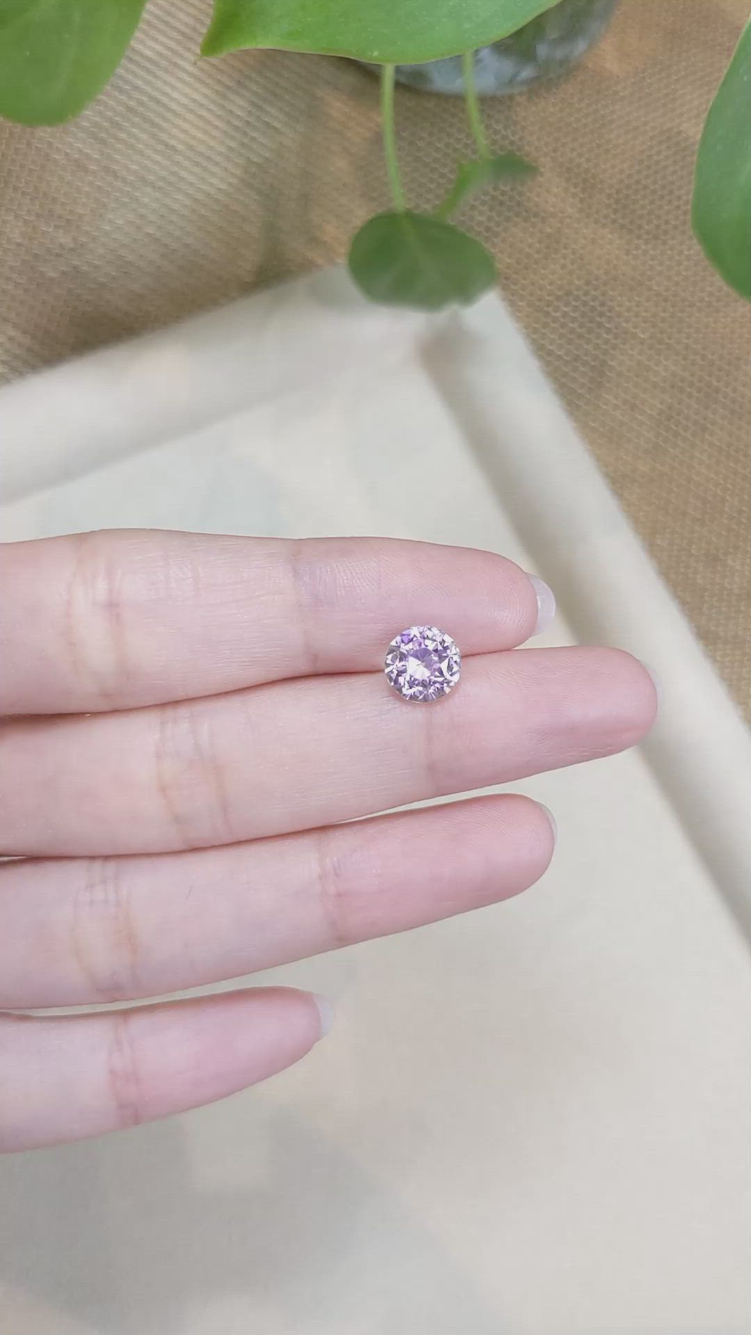 3.01 Ct. Purple Sapphire from Ceylon (Sri Lanka) Size Video