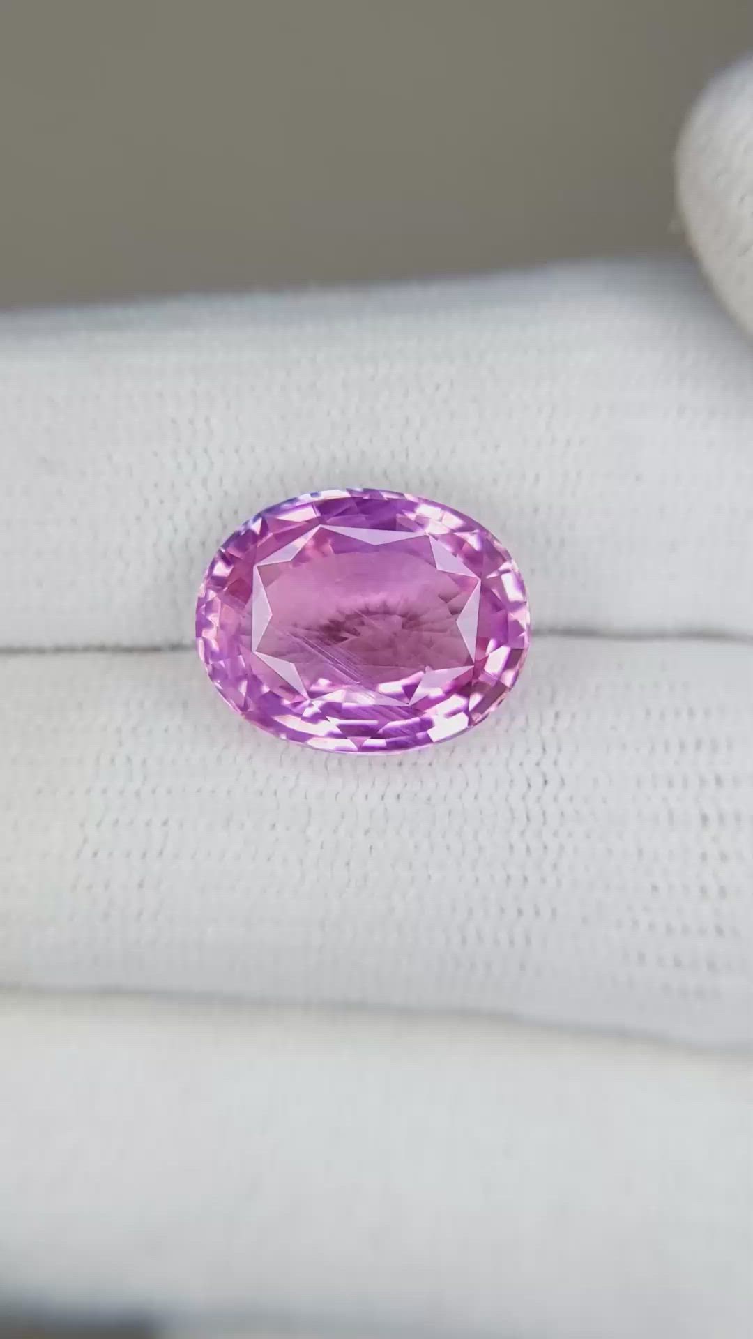 7.05 Ct. Pink Sapphire from Ceylon (Sri Lanka) Size Video