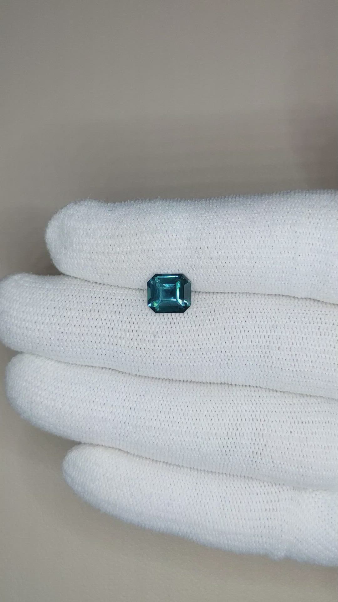 2.10 Ct. Bluish Green Sapphire from Madagascar Size Video