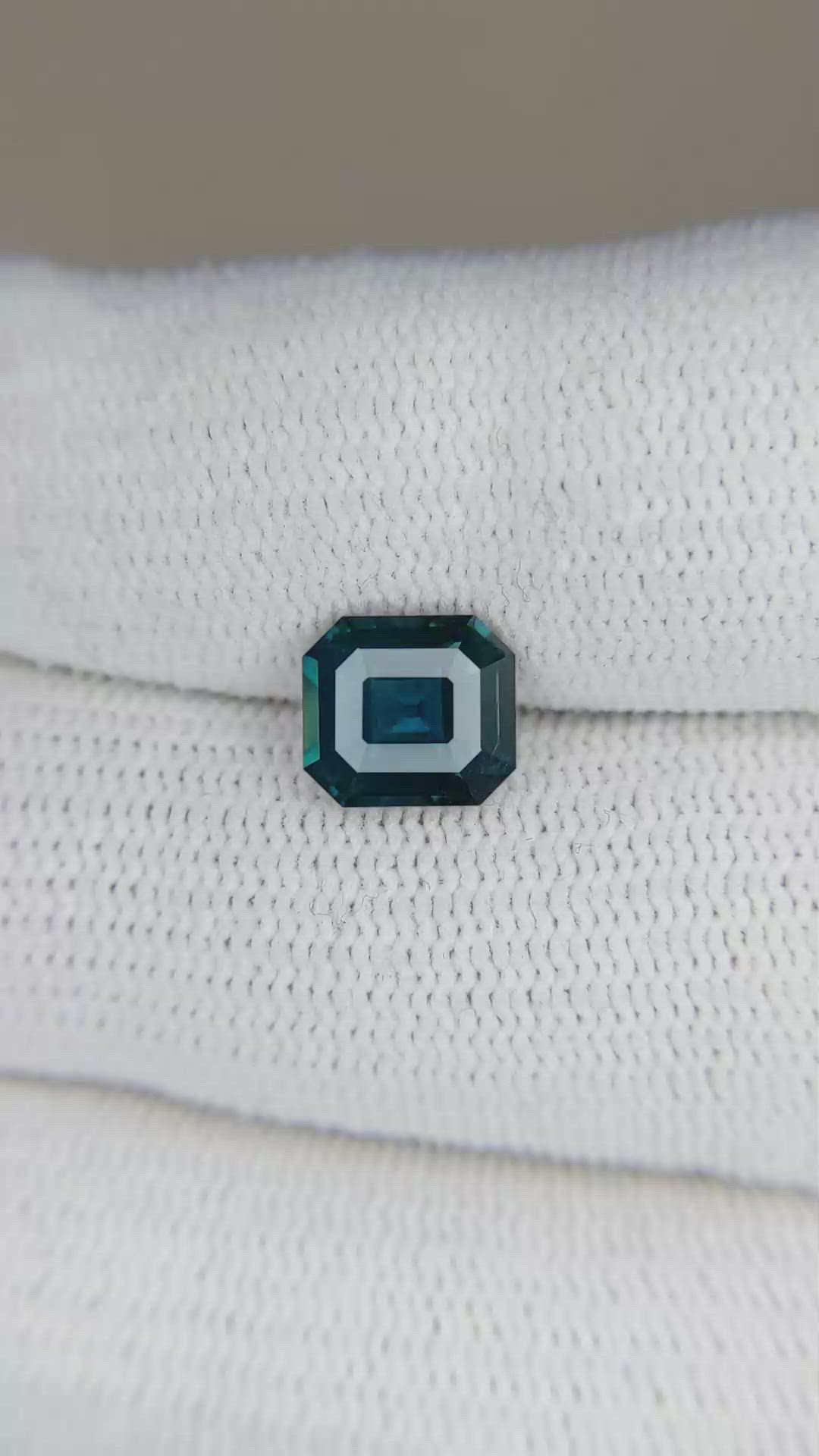 2.10 Ct. Bluish Green Sapphire from Madagascar Size Video