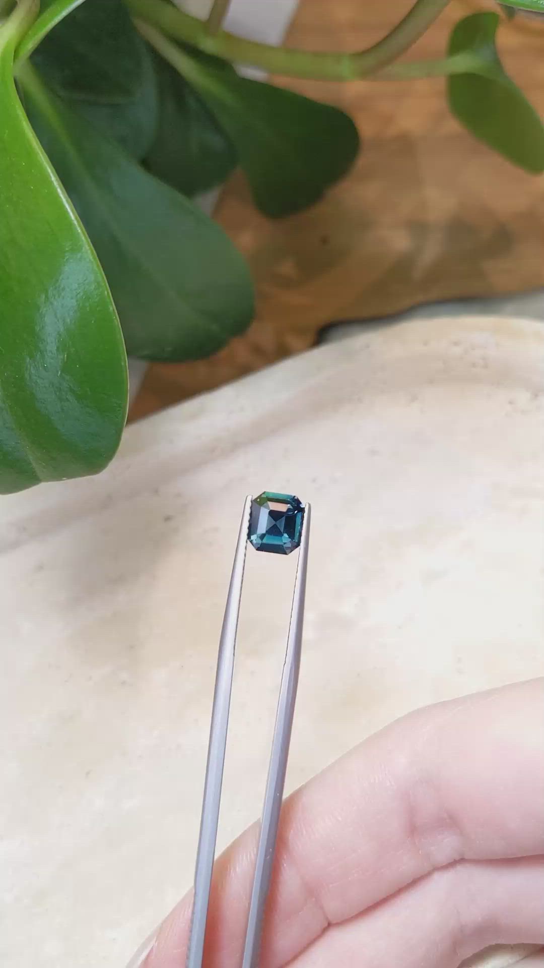 2.10 Ct. Bluish Green Sapphire from Madagascar Size Video