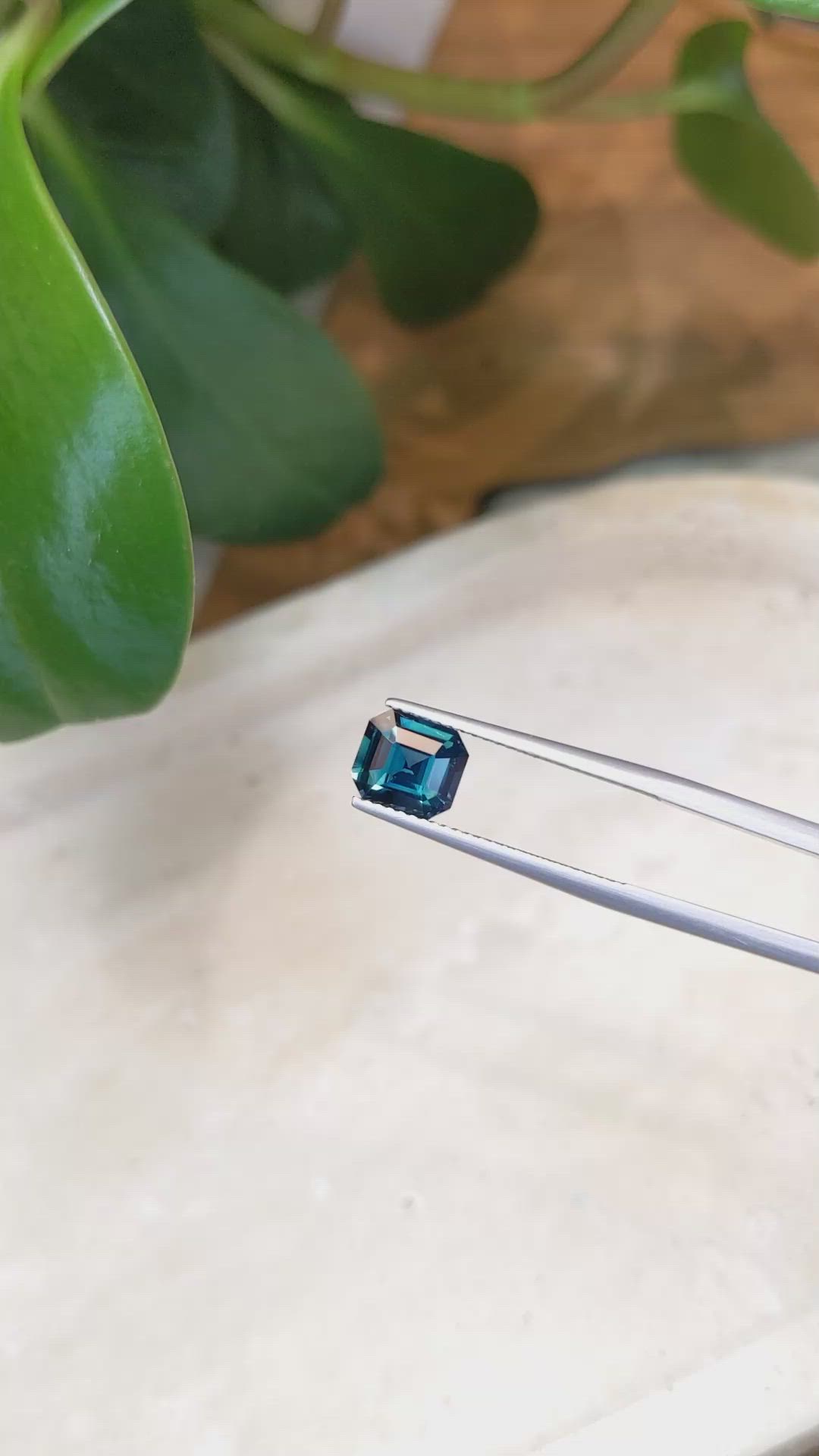 2.10 Ct. Bluish Green Sapphire from Madagascar Size Video