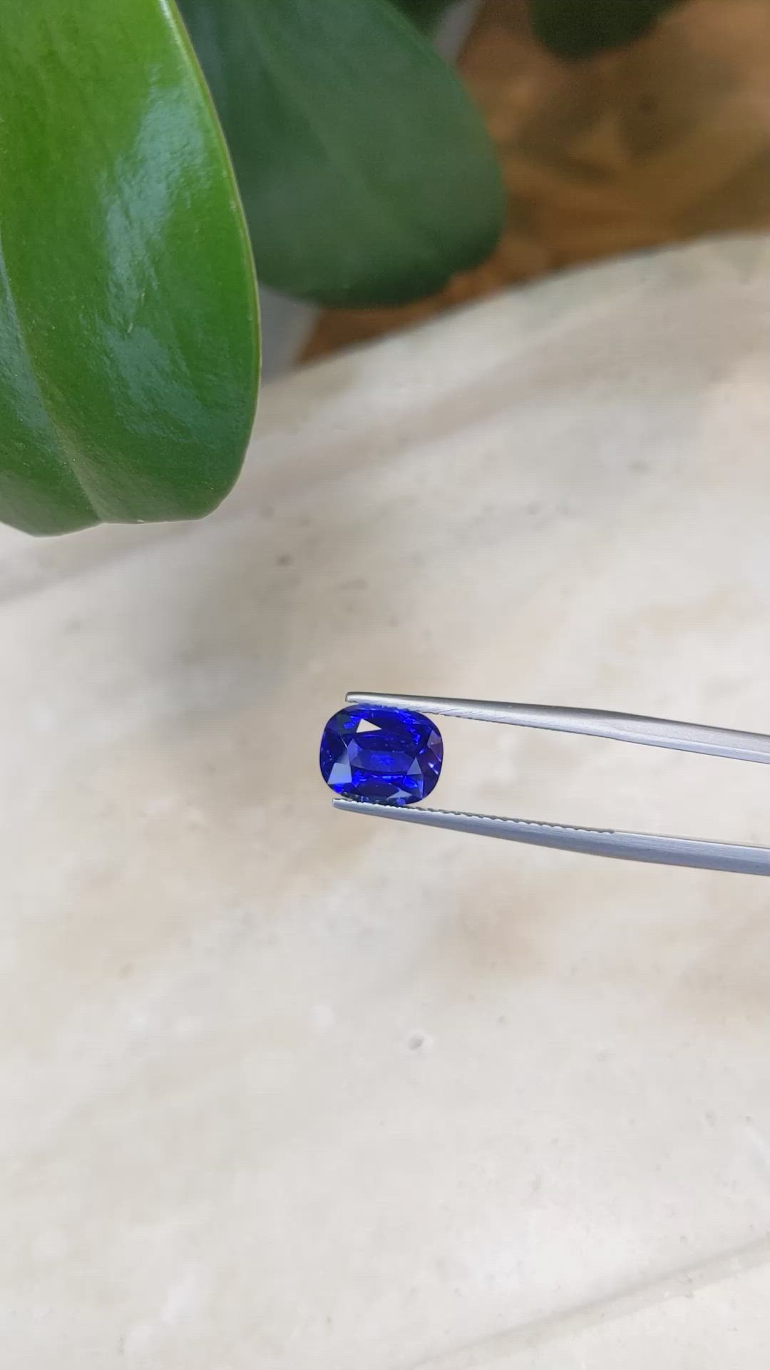3.04 Ct. Blue Sapphire from Ceylon (Sri Lanka) Size Video