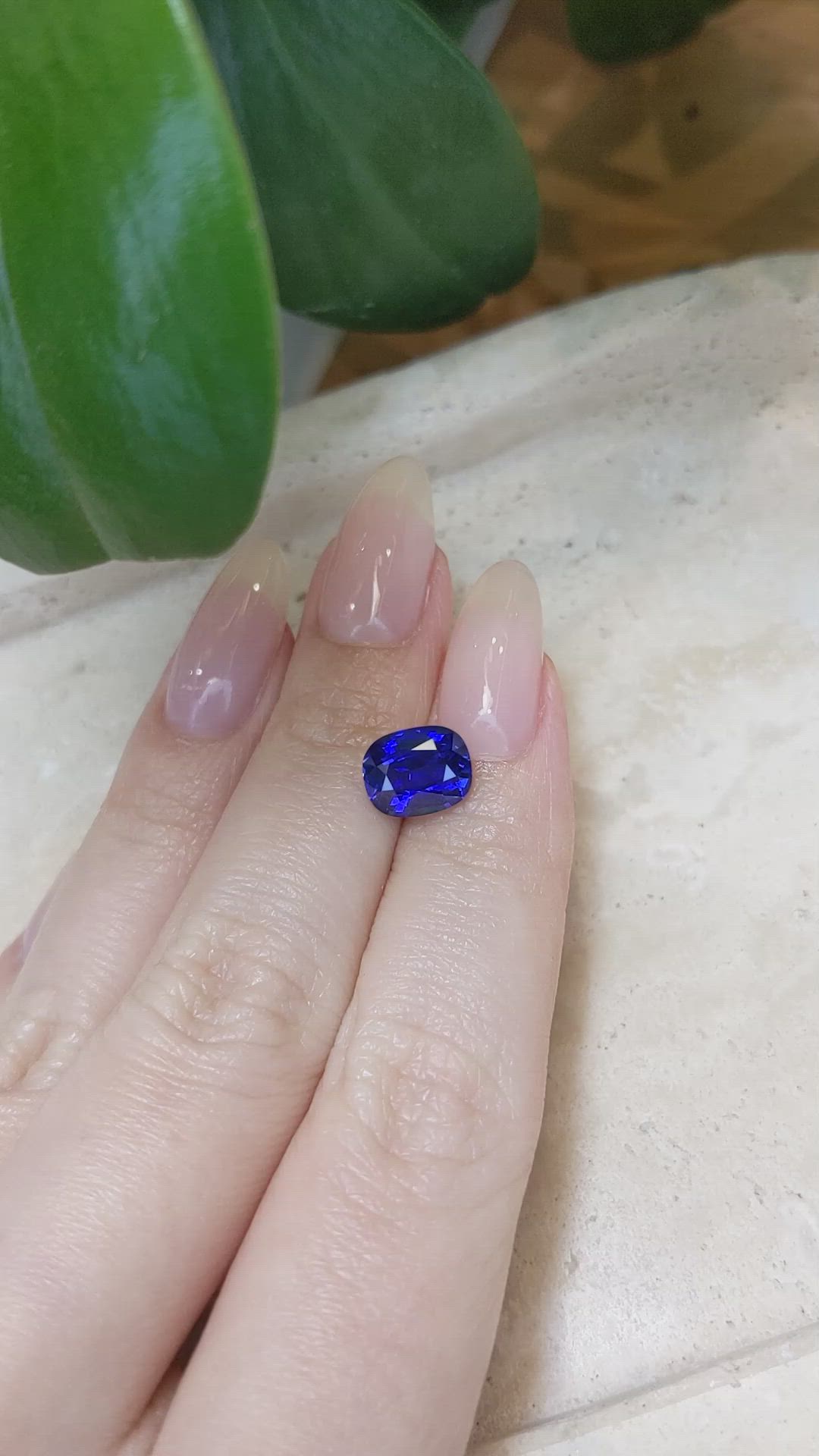 3.04 Ct. Blue Sapphire from Ceylon (Sri Lanka) Size Video